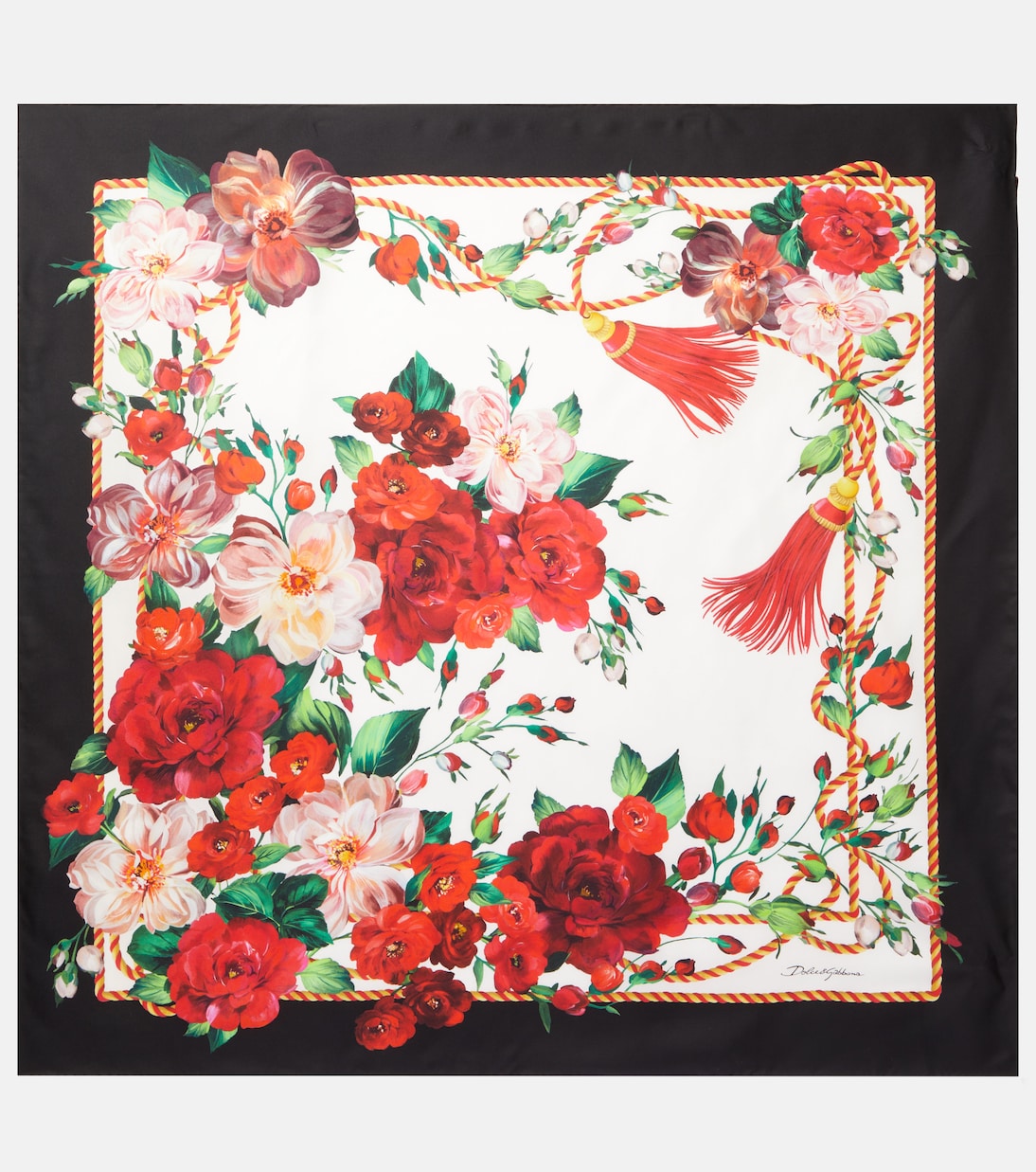 Sciarpa in seta twill floreale DOLCE&GABBANA per stile giovane e fresco