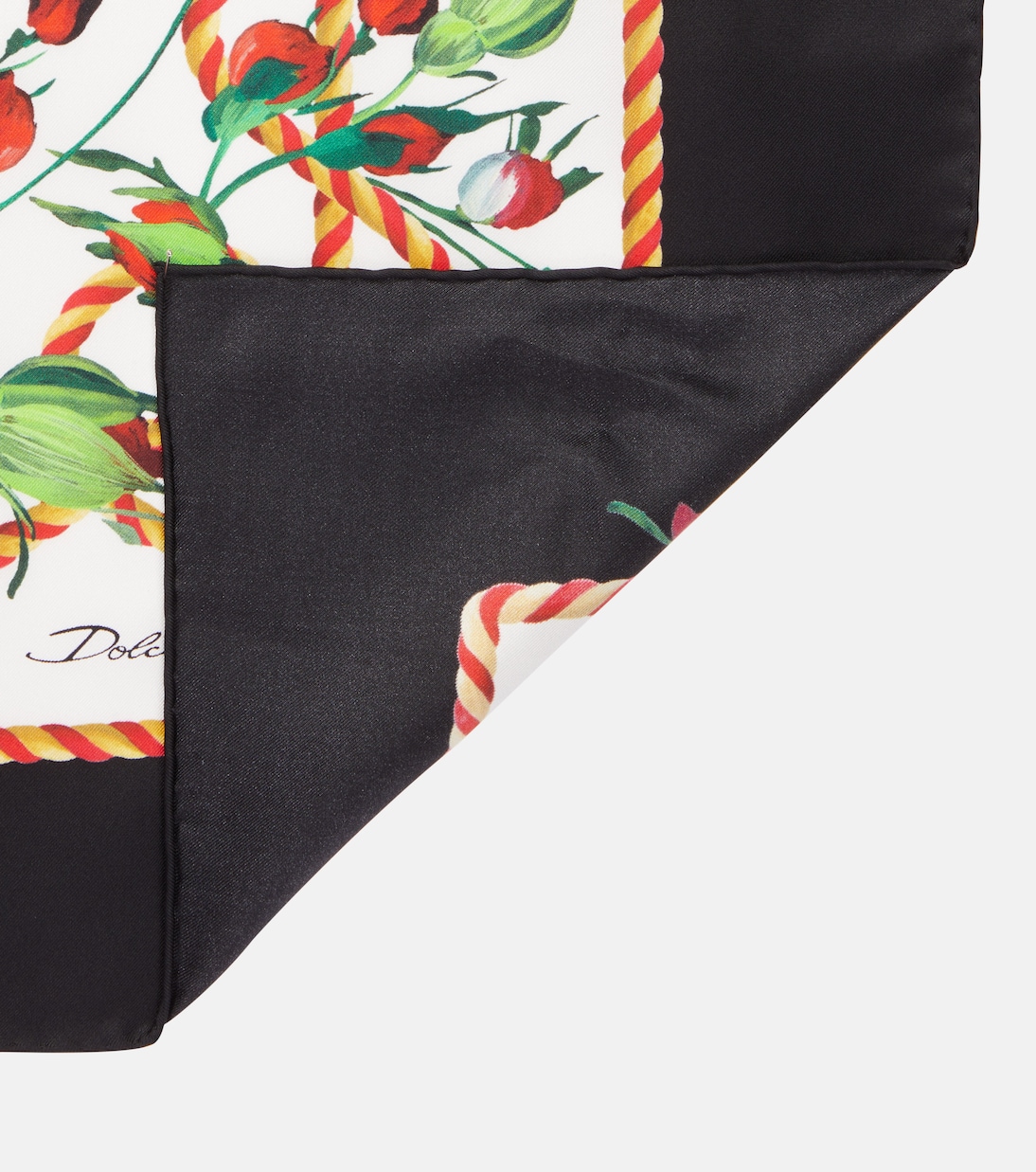 Sciarpa in seta twill floreale DOLCE&GABBANA per stile giovane e fresco