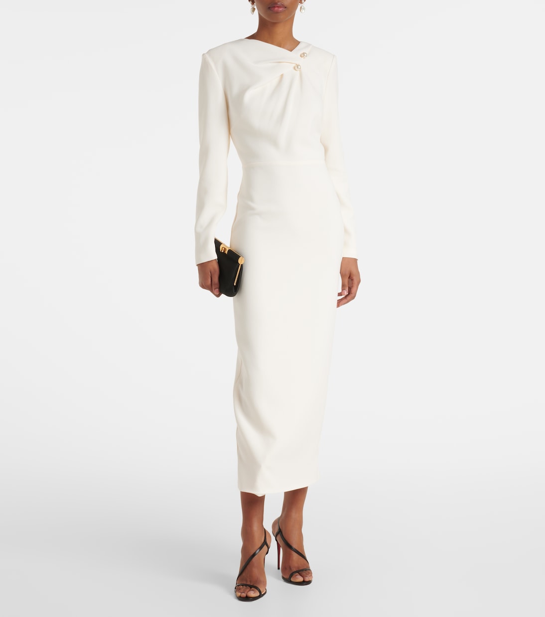 Abito midi in cady con cintura | Roland Mouret