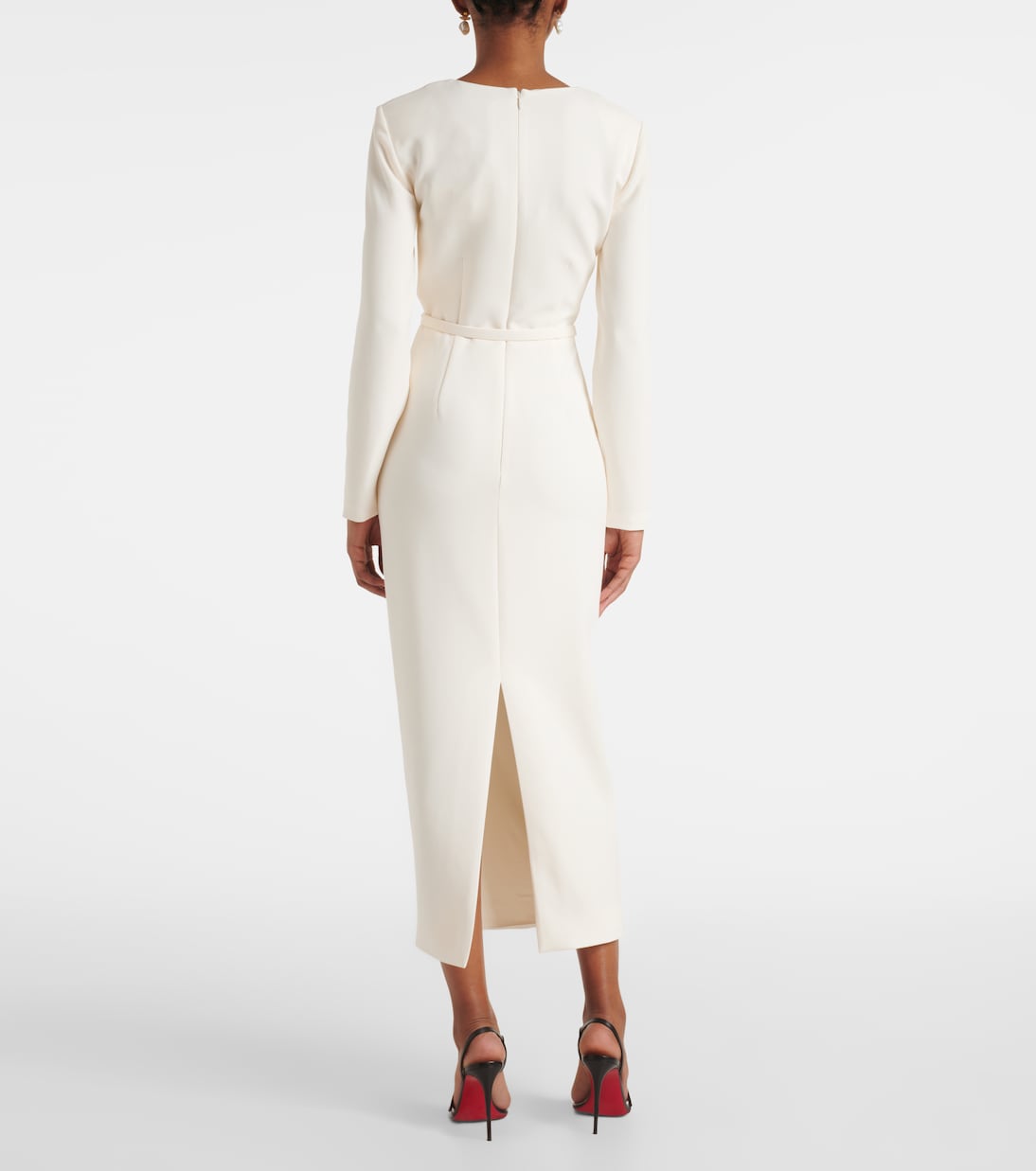 Abito midi in cady con cintura | Roland Mouret