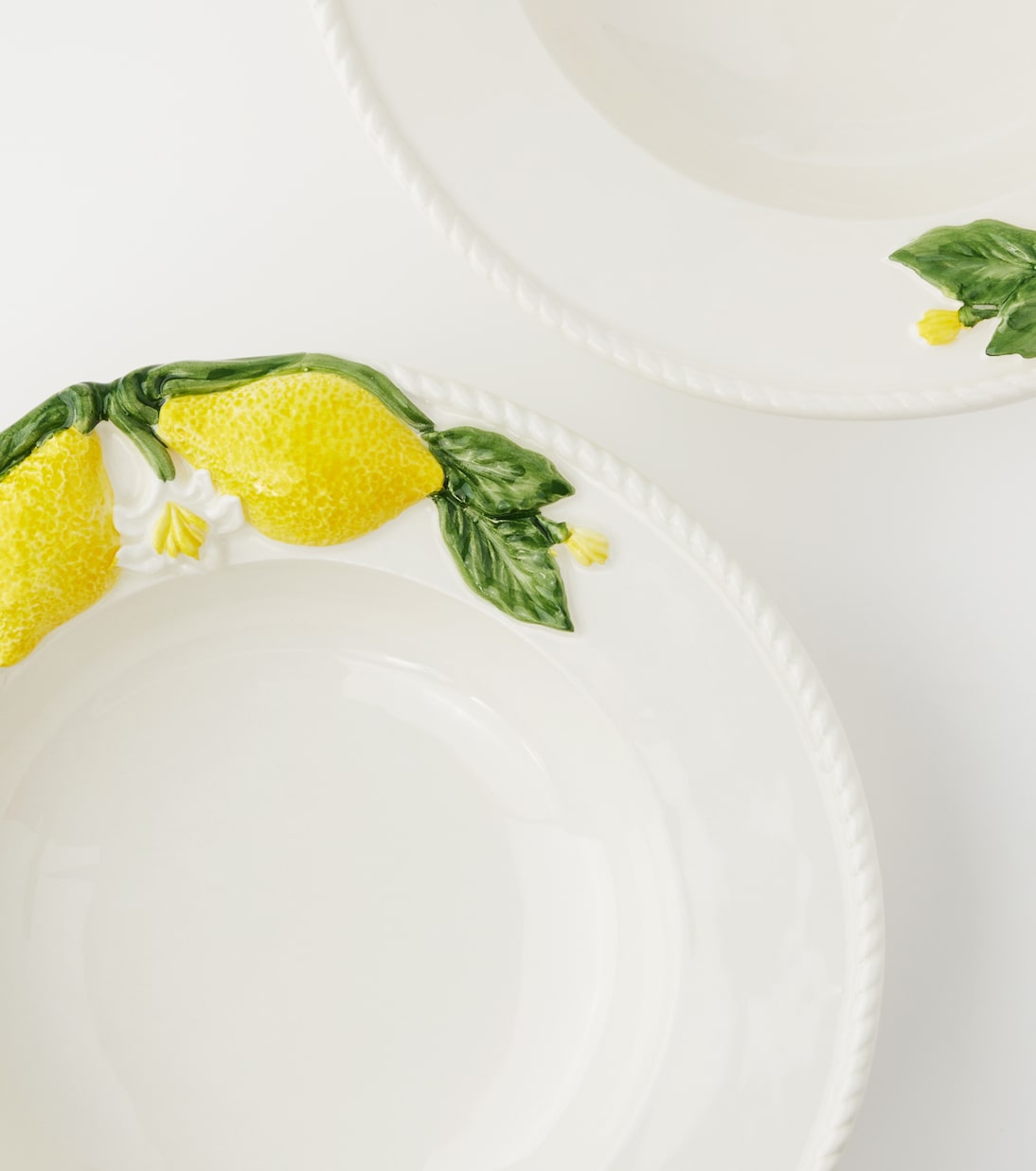 Lemon set of 4 ceramic soup plates | Les-Ottomans