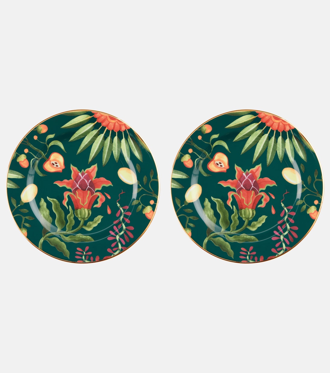 Dragon Fruit set of 2 dessert plates | La DoubleJ