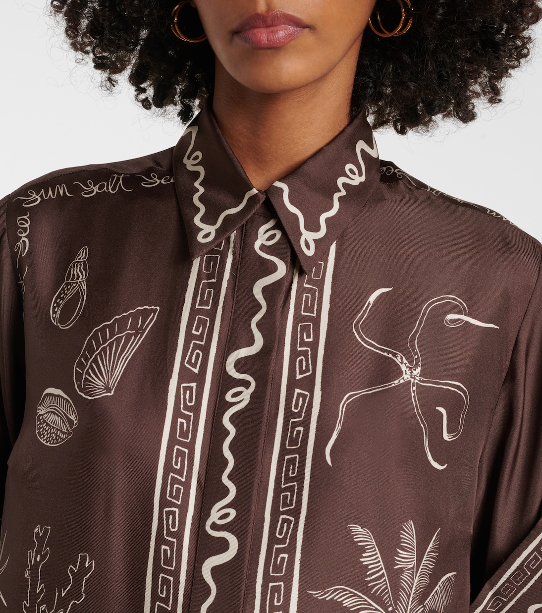 Camicia Sammy in seta con stampa | Alémais