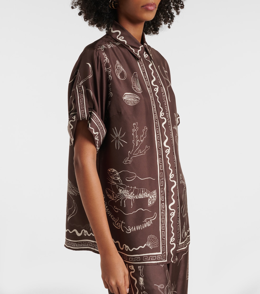 Camicia Sammy in seta con stampa | Alémais