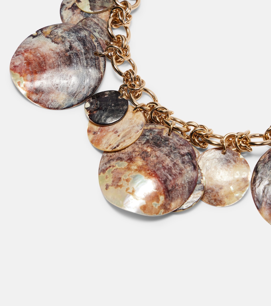Mother-of-pearl chain necklace | Rabanne