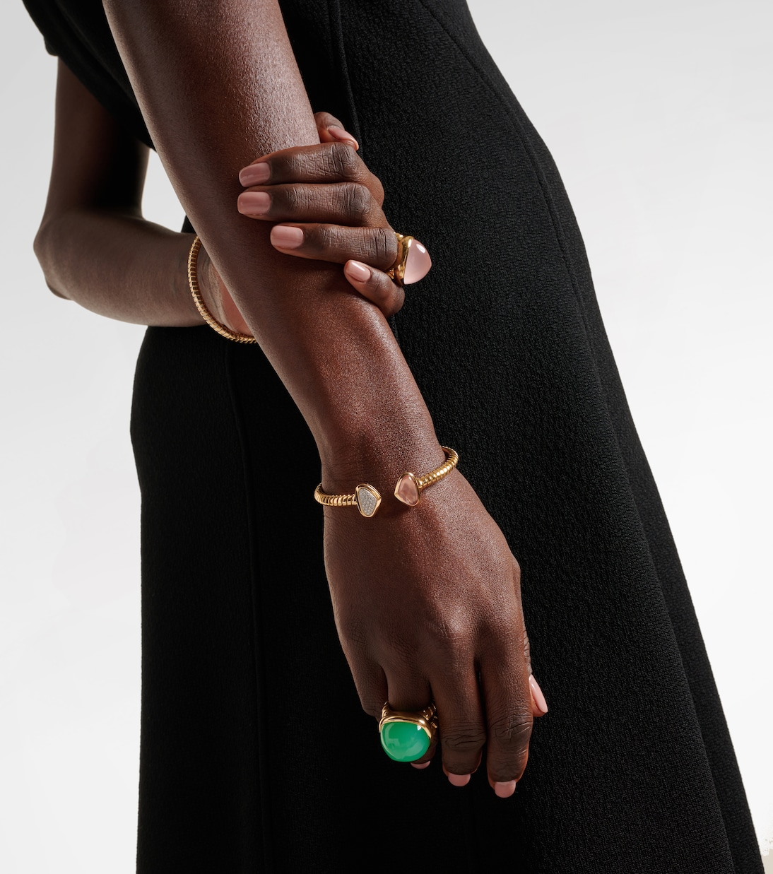 Bracelet Trisolina Castagna en or 18 ct, diamants et quartz | Marina B