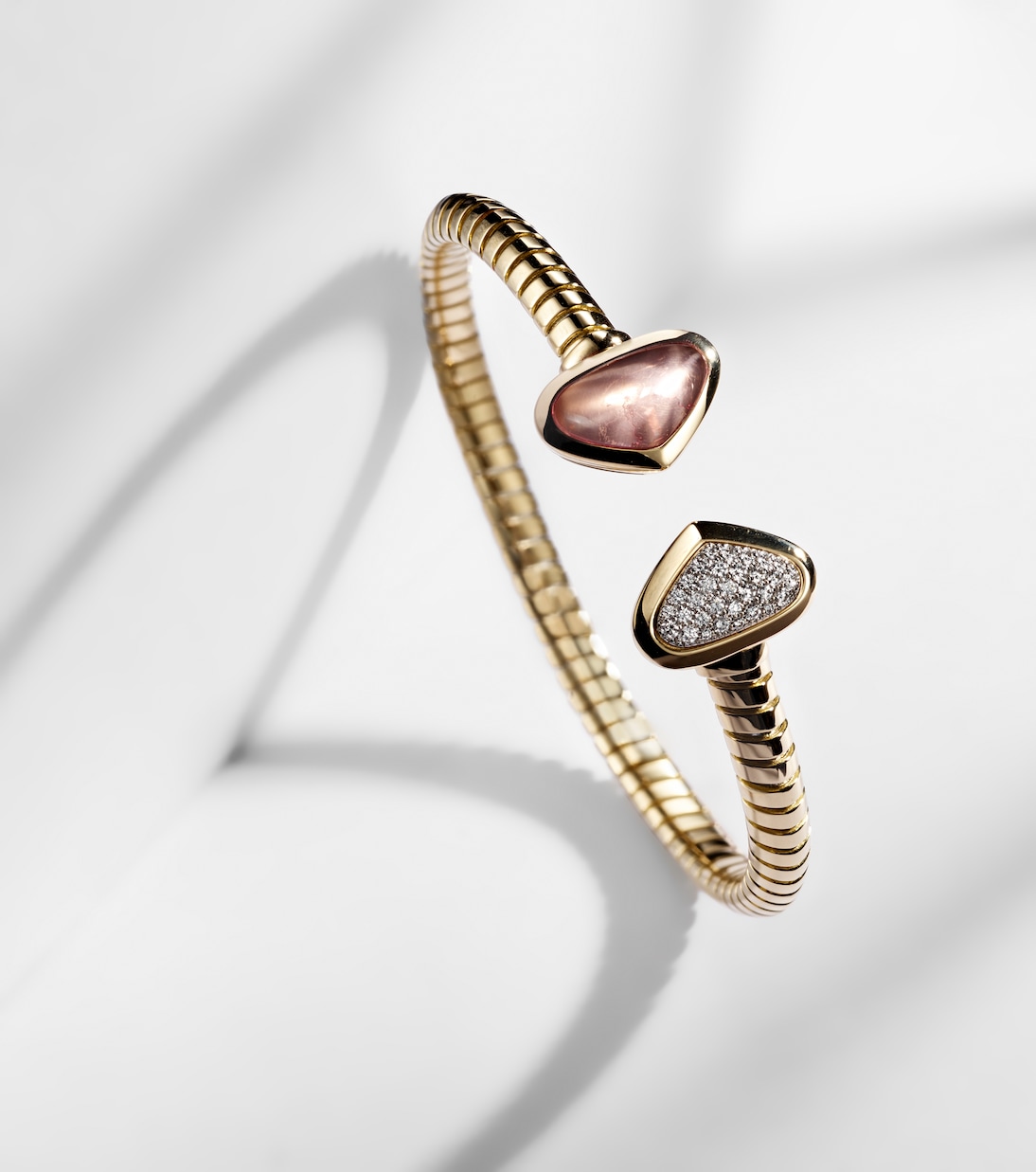 Bracelet Trisolina Castagna en or 18 ct, diamants et quartz | Marina B