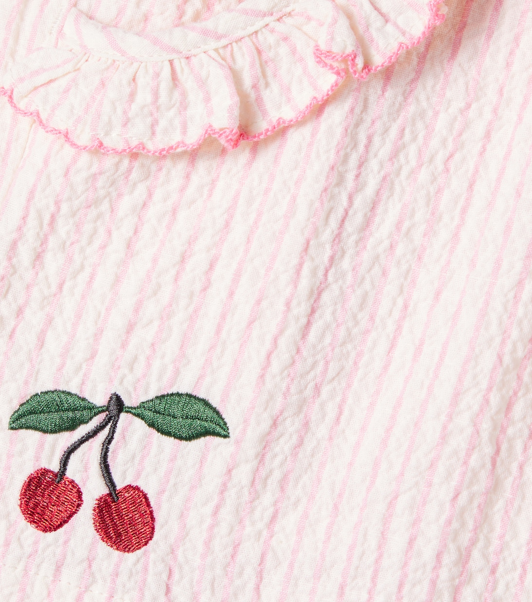 Shorts Ellie in seersucker di cotone con ricamo | Konges Sløjd