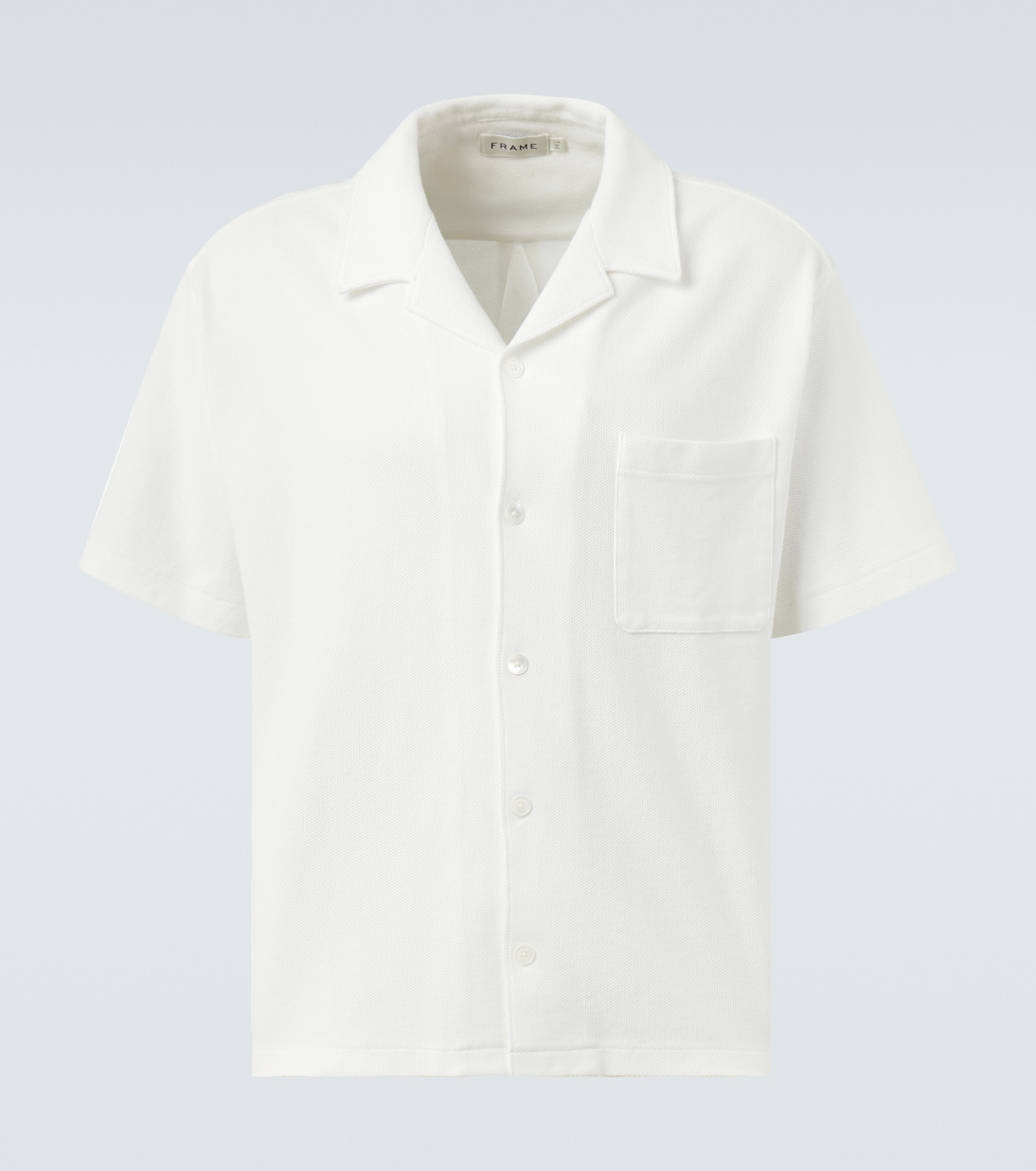 Cotton piqué bowling shirt | Frame