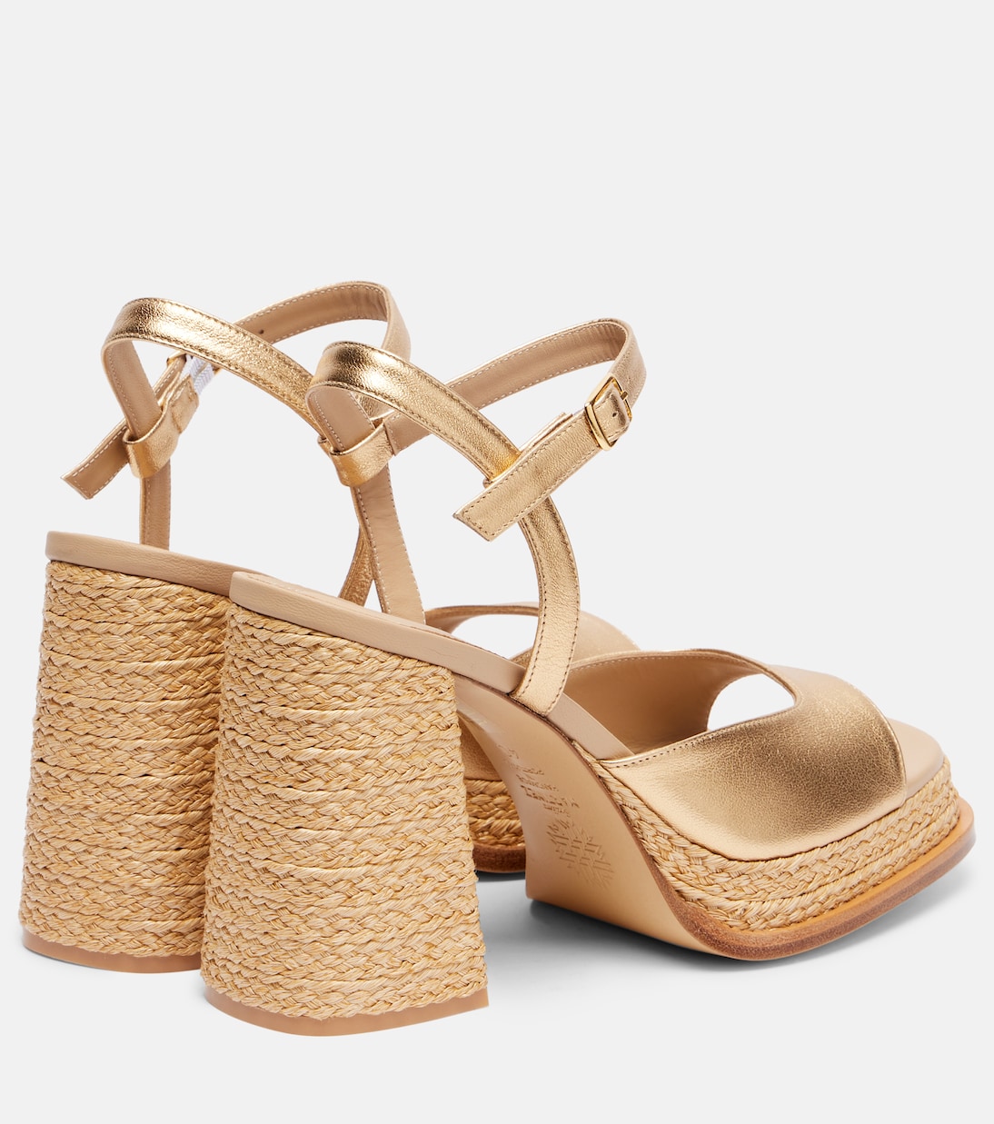 Gracia metallic leather platform sandals | Souliers Martinez