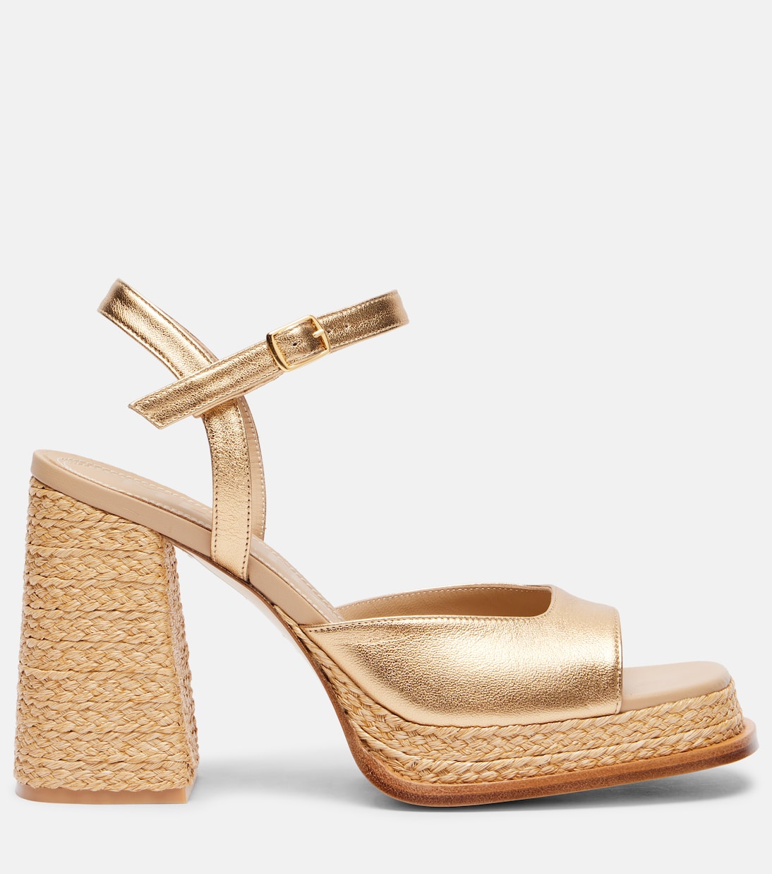 Gracia metallic leather platform sandals | Souliers Martinez