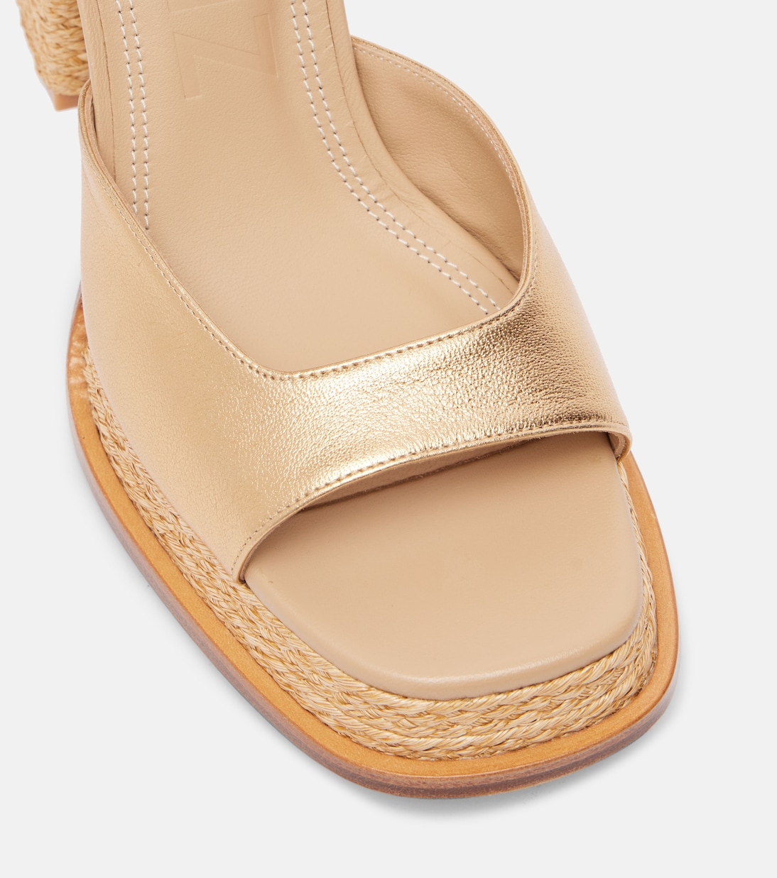 Gracia metallic leather platform sandals | Souliers Martinez