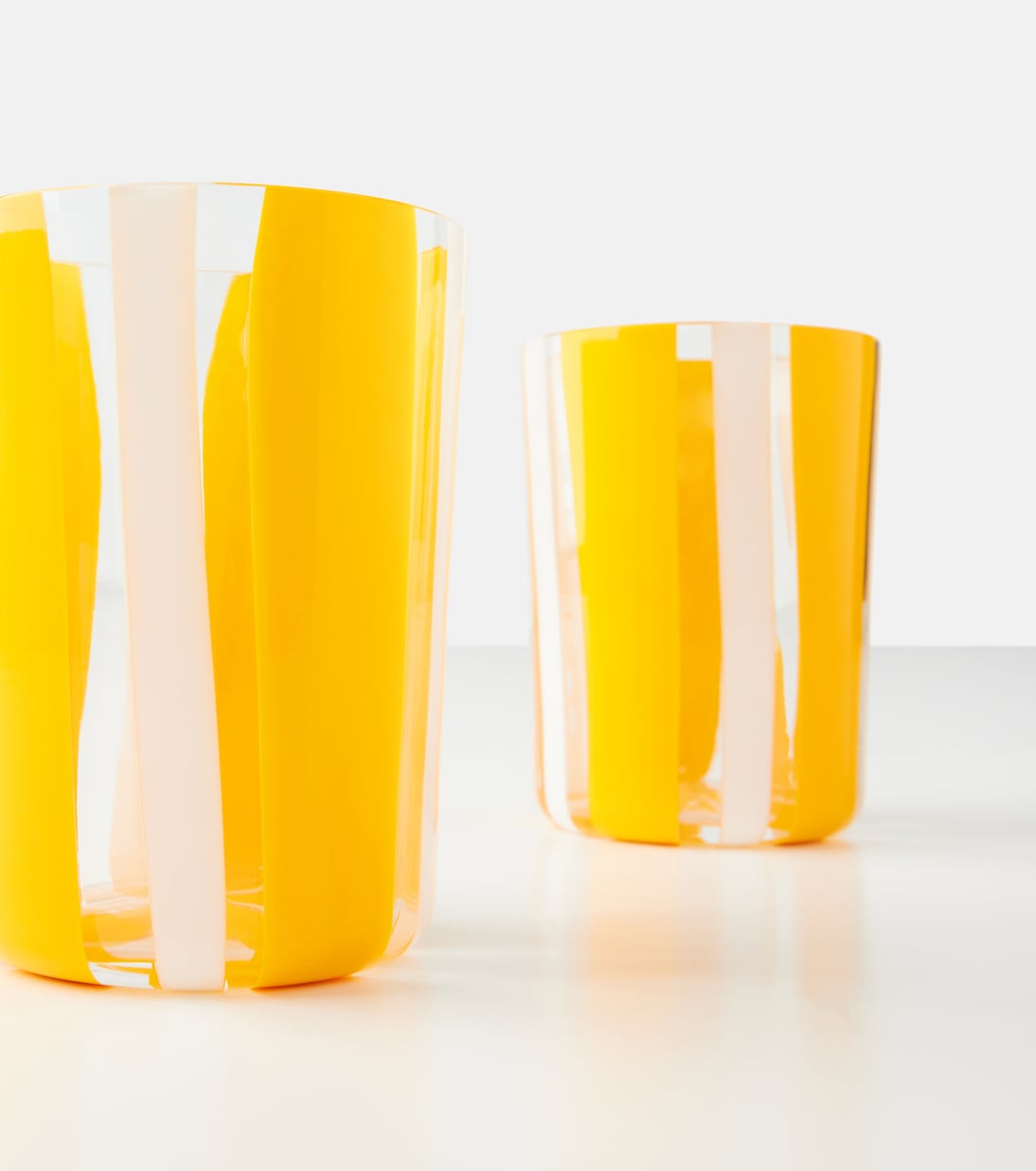 Set de 2 vasos Taormina de vidrio a rayas | Dolce&Gabbana Casa