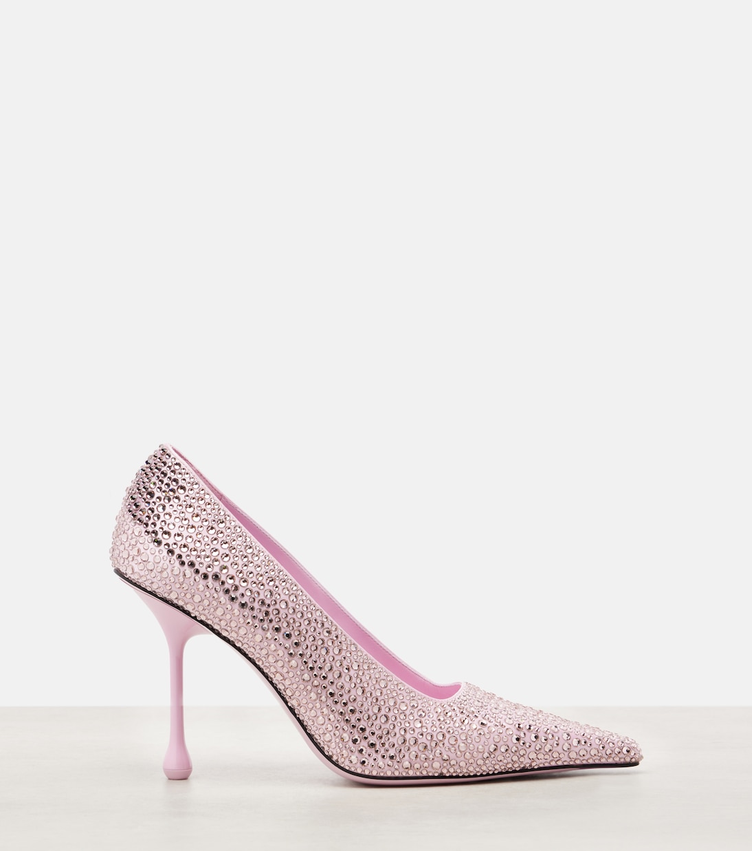 Pumps Ixia 95 aus Satin mit Kristallen | Jimmy Choo