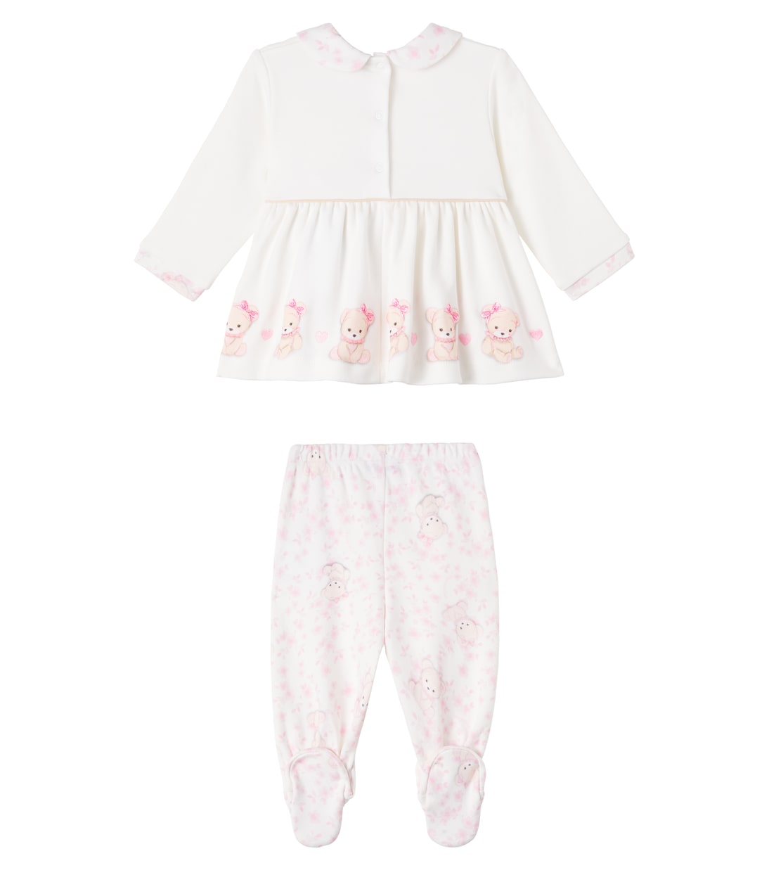 Baby Set aus Kleid und Leggings aus Baumwolle | Monnalisa