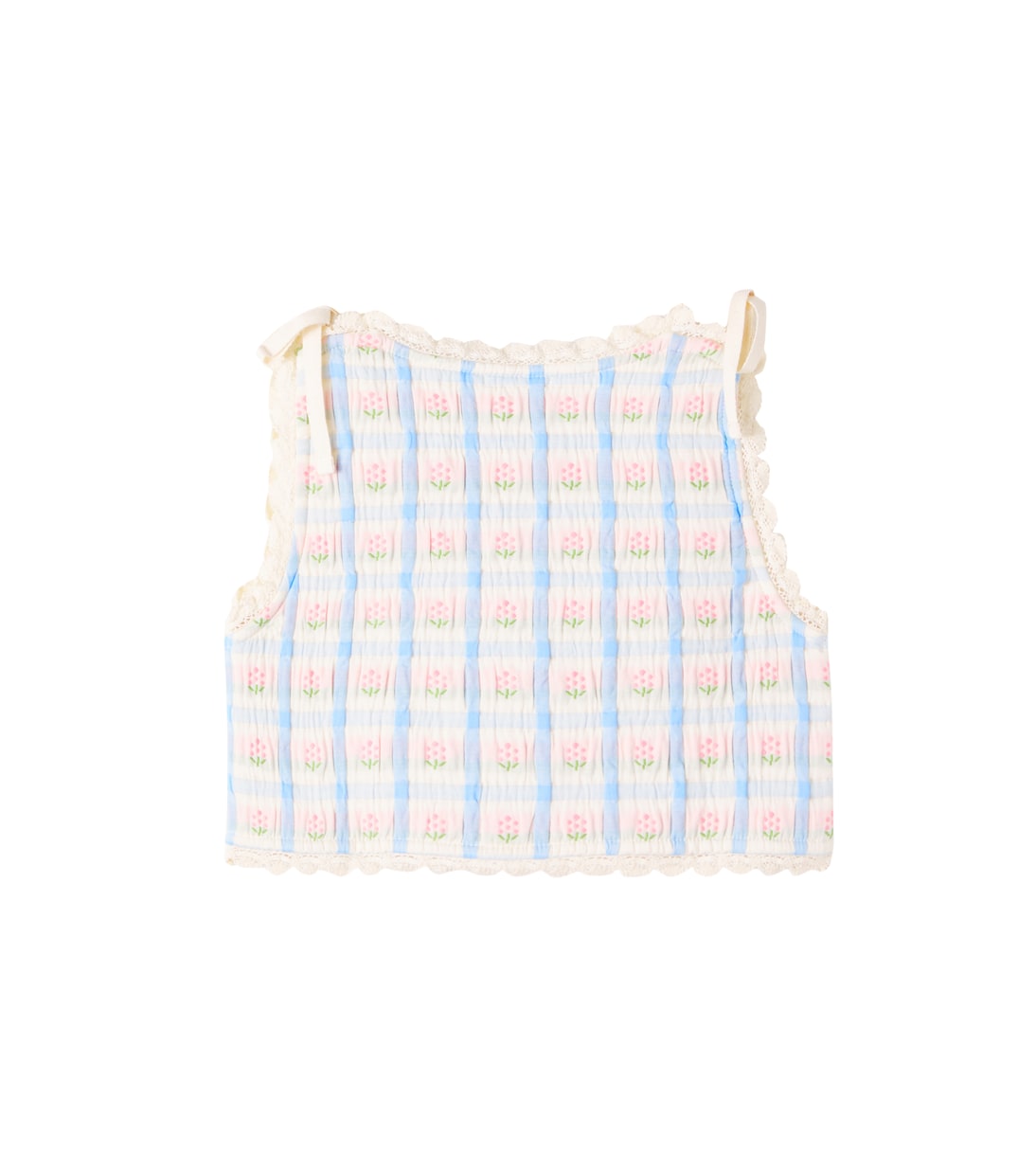 Zora knitted floral cotton-blend vest | Bebe Organic