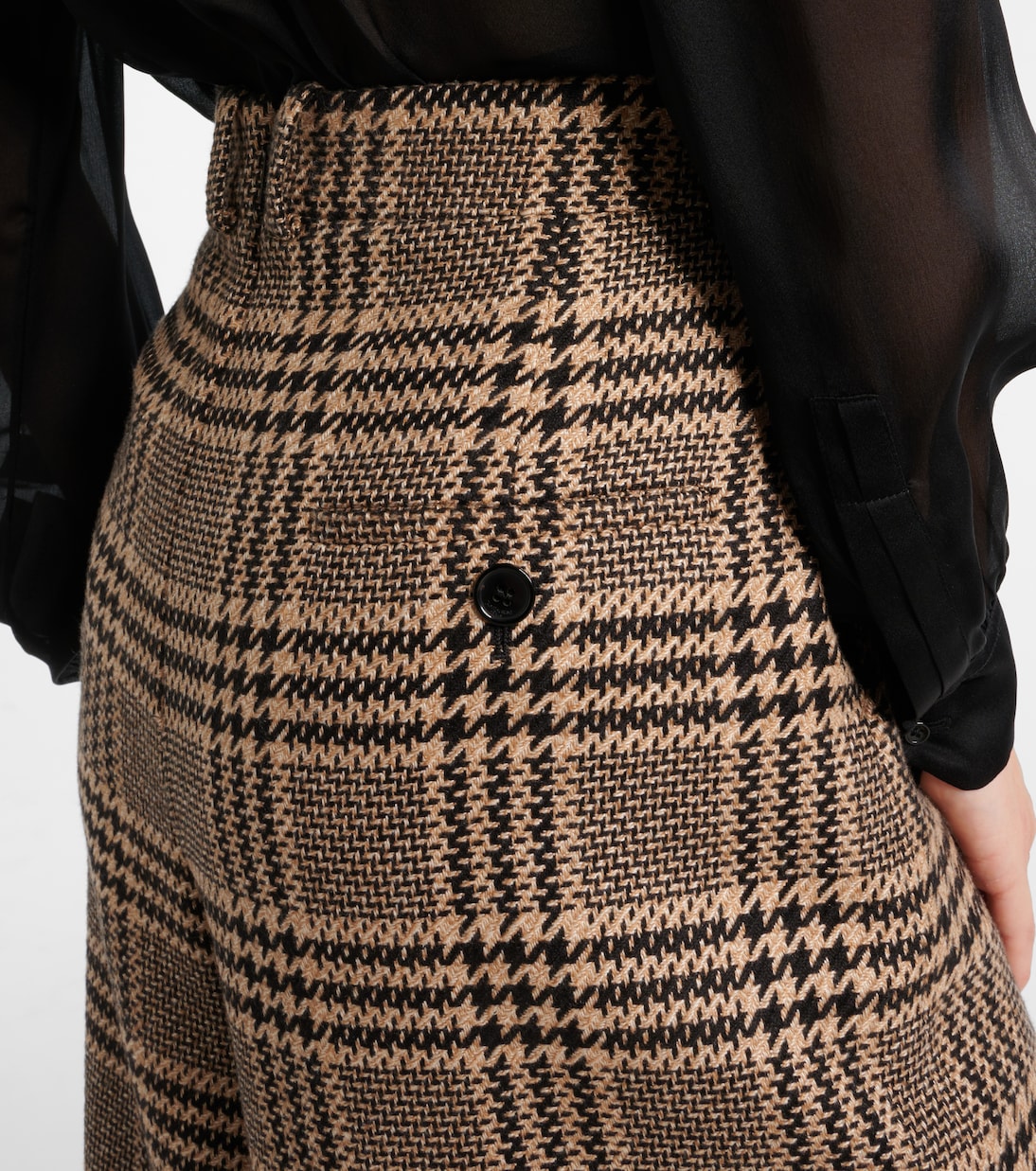 Jupe-culotte en soie et cachemire | Saint Laurent