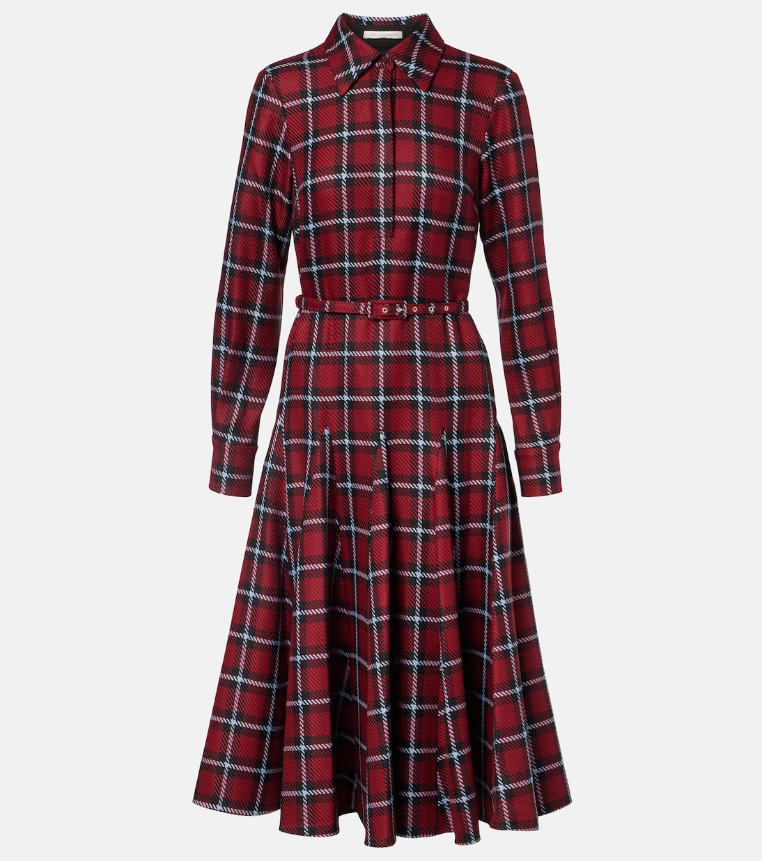 Marione belted tartan wool-blend midi dress | Emilia Wickstead