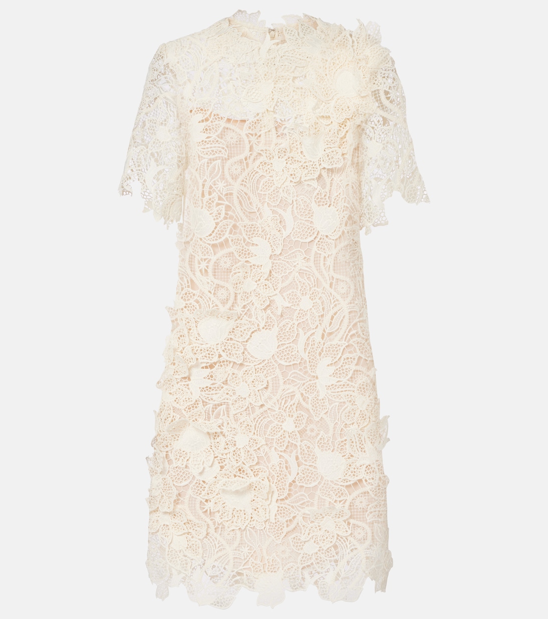 Miniabito in pizzo con stampa floreale | Oscar de la Renta
