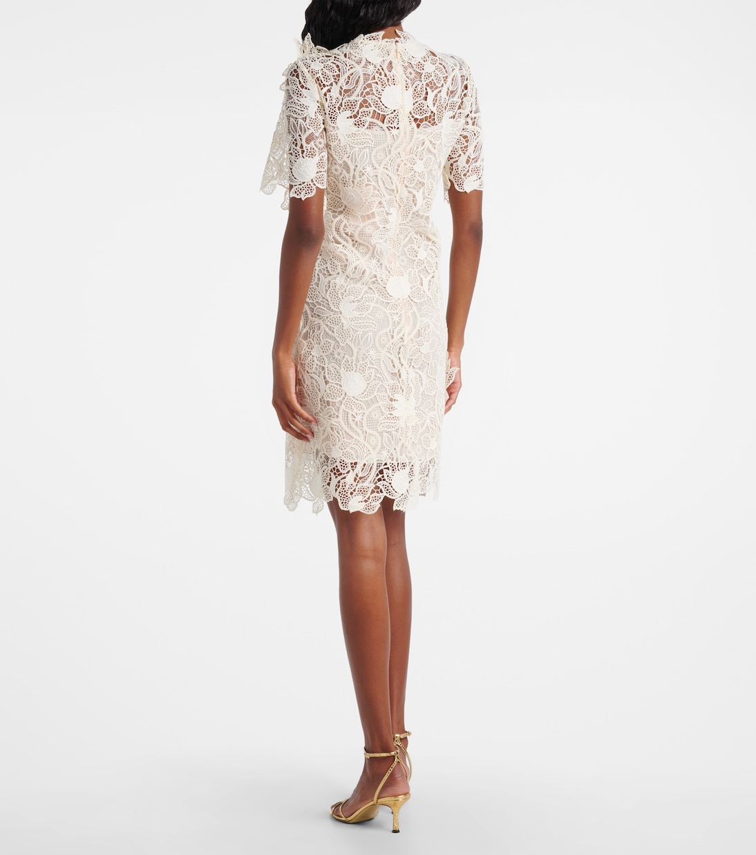 Miniabito in pizzo con stampa floreale | Oscar de la Renta