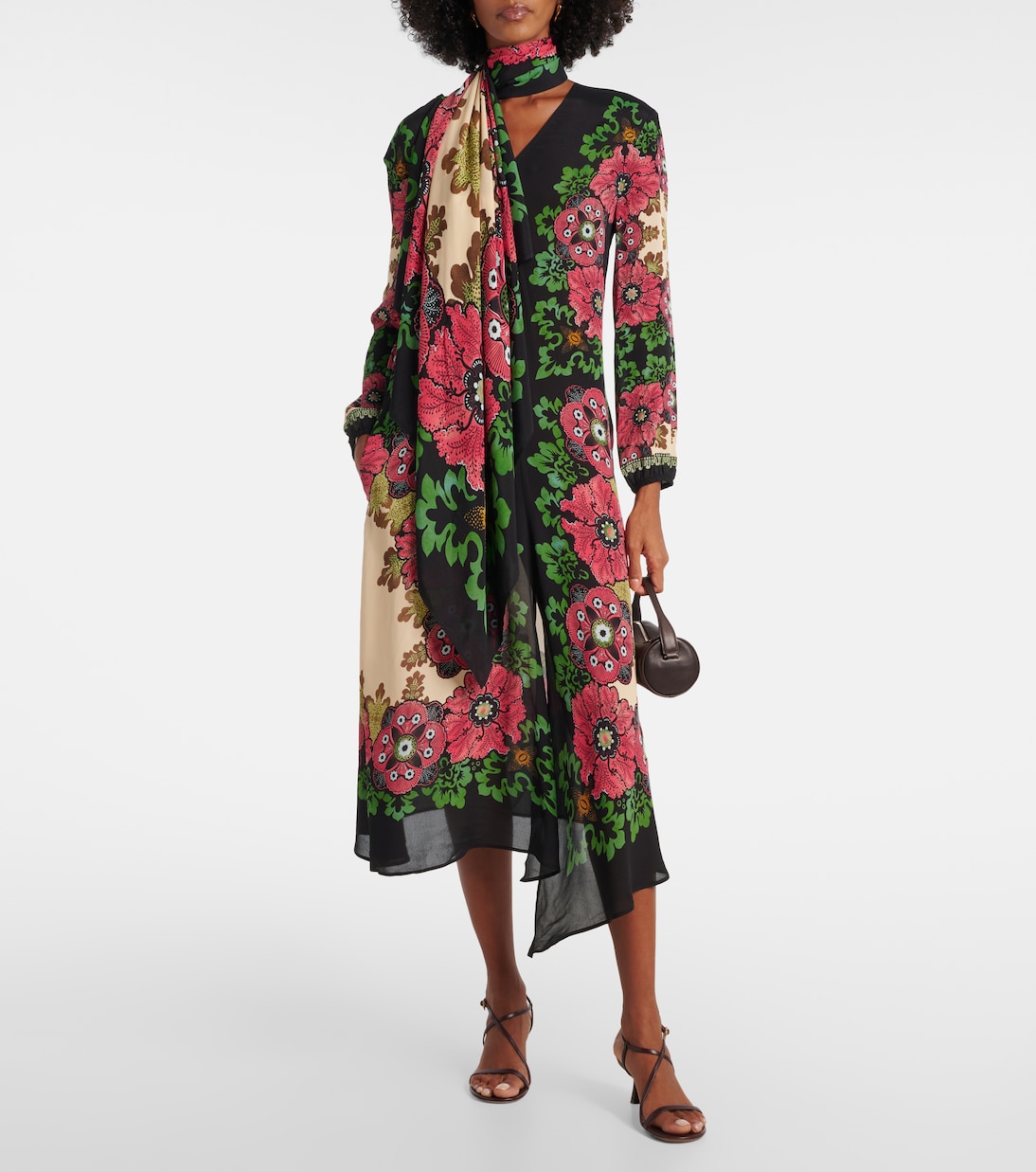 Vestido midi Karis floral | La DoubleJ