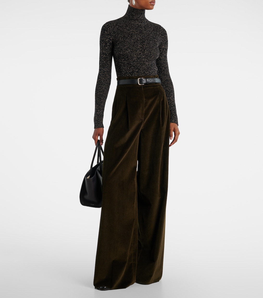 High-rise cotton corduroy wide-leg pants | Max Mara