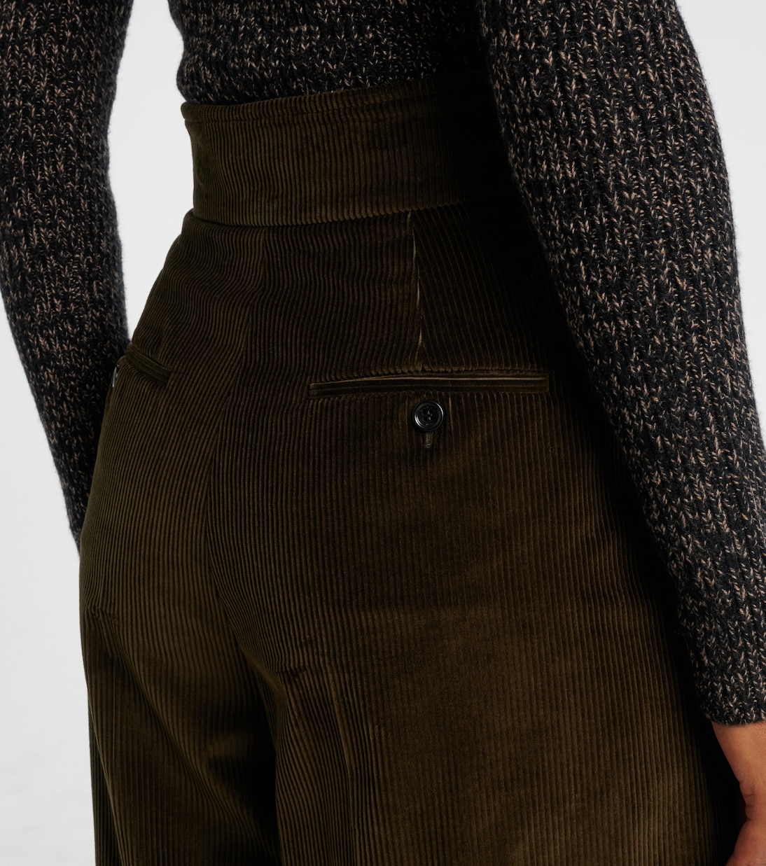 High-rise cotton corduroy wide-leg pants | Max Mara