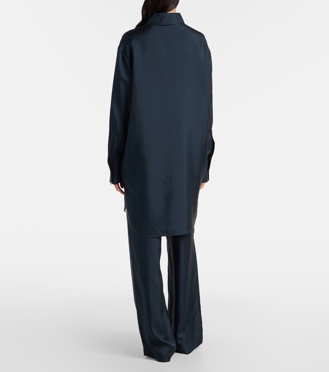 Oversized silk satin shirt | Róhe