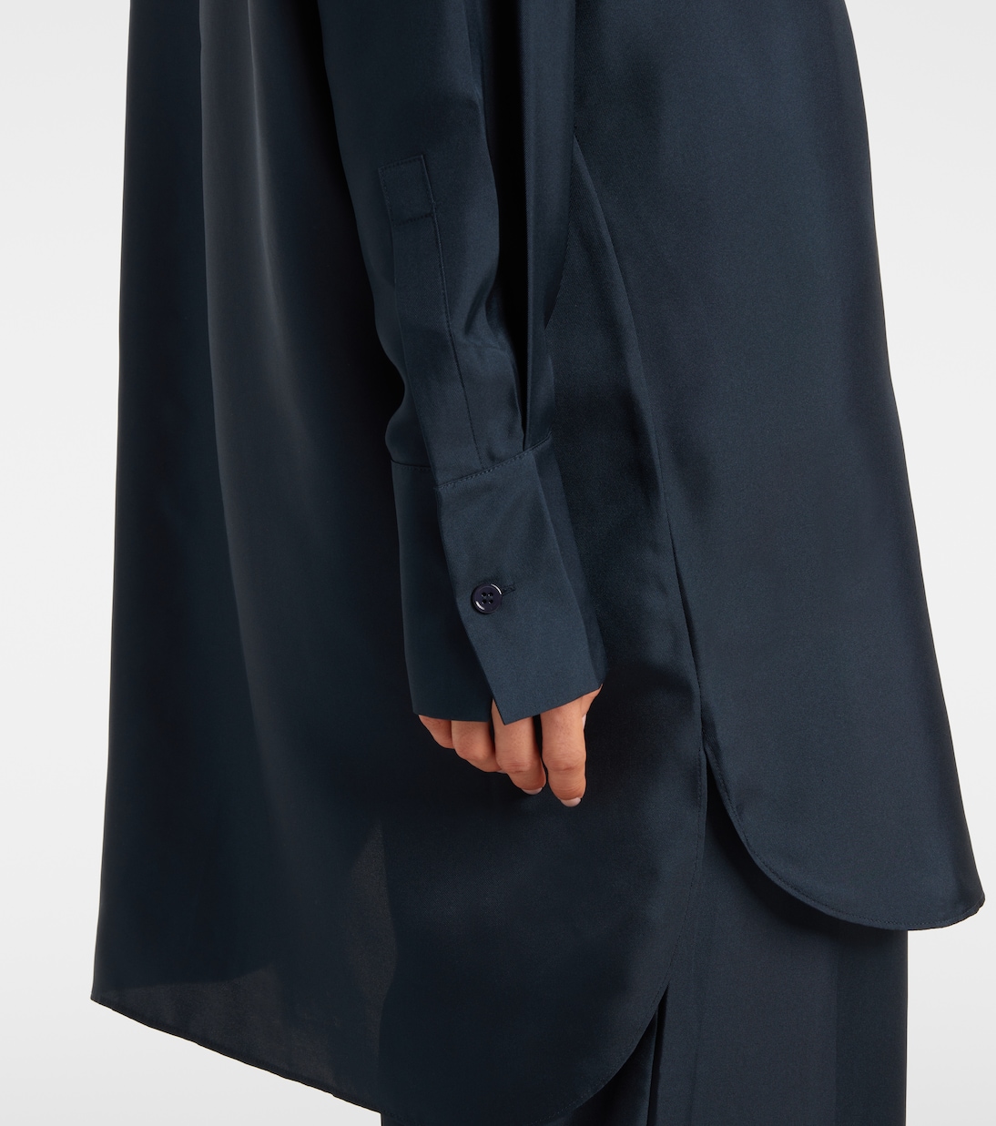 Oversized silk satin shirt | Róhe
