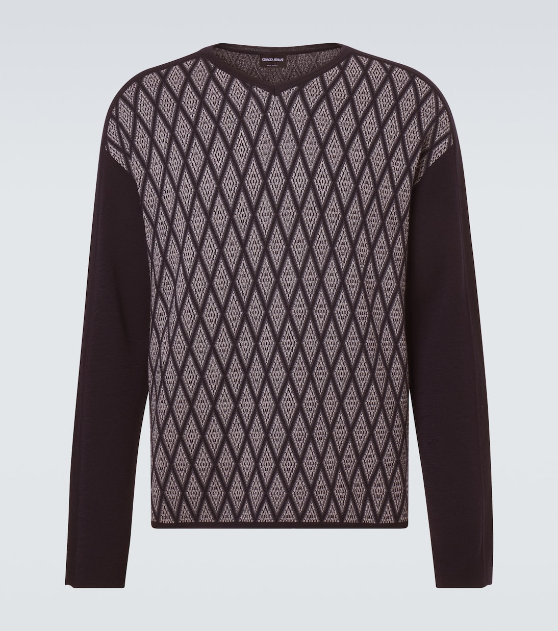 Wool and cashmere jacquard sweater | Giorgio Armani