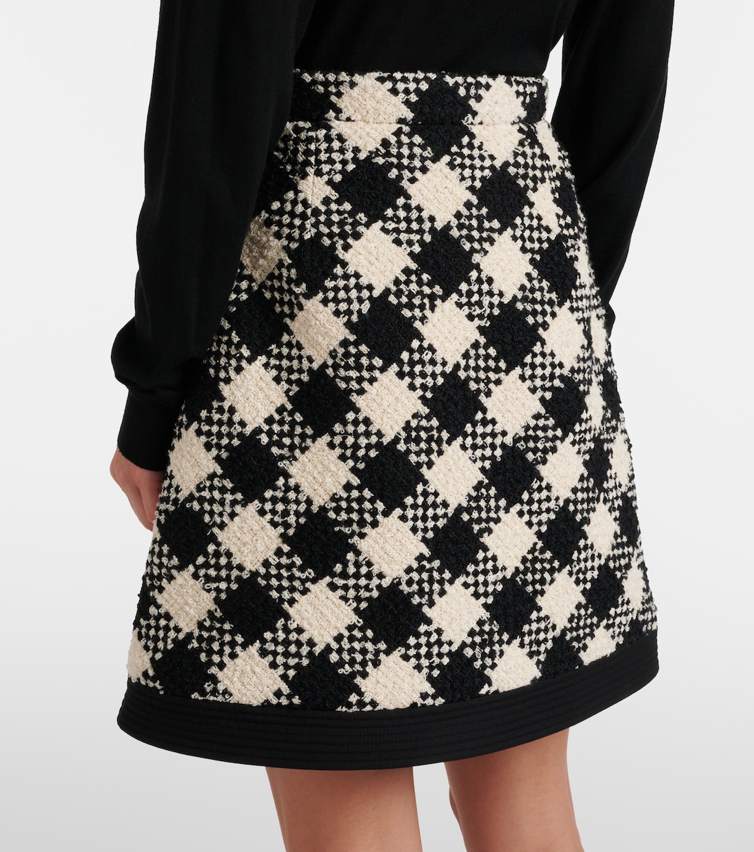 Cotton and wool-blend tweed miniskirt | Valentino