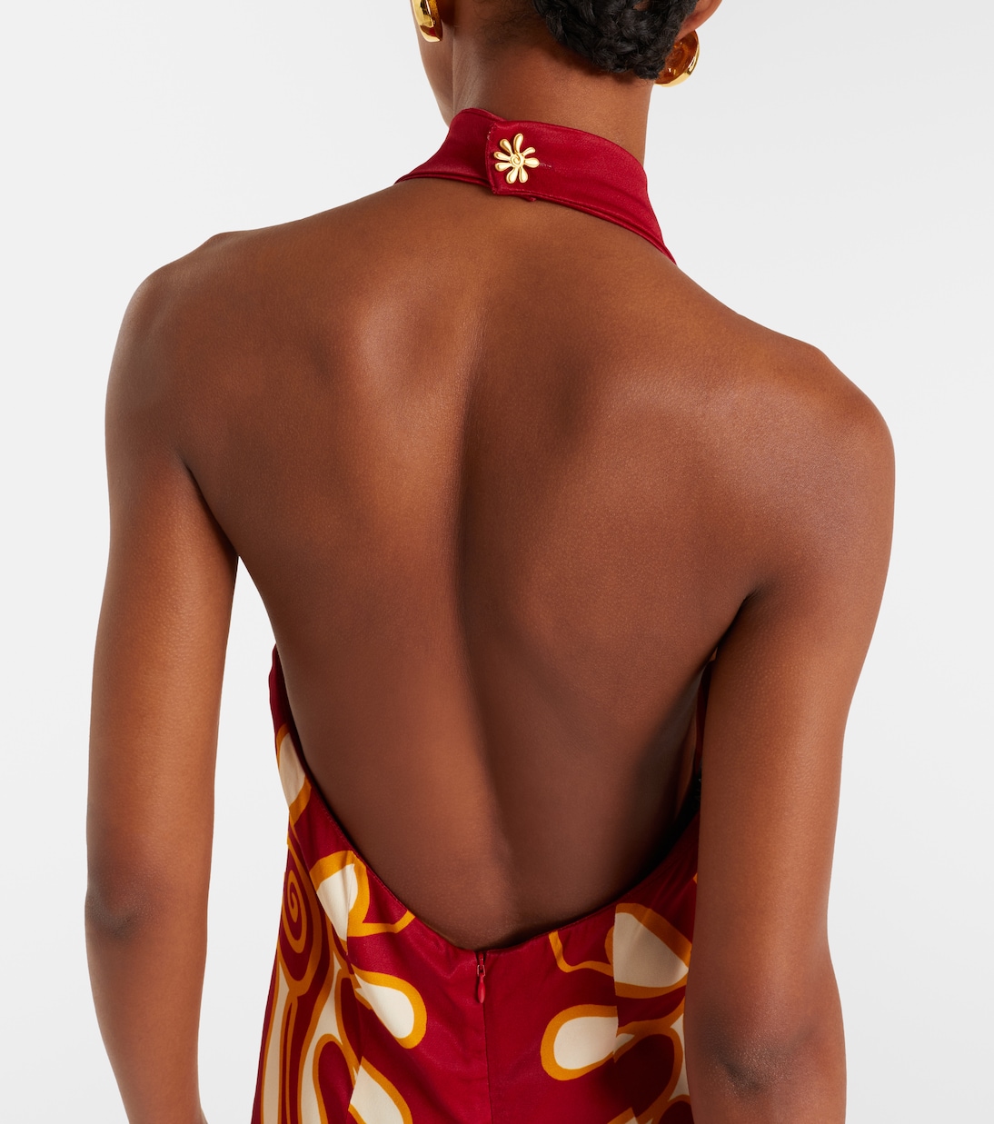 Oliviera printed halterneck maxi dress | Cala de la Cruz