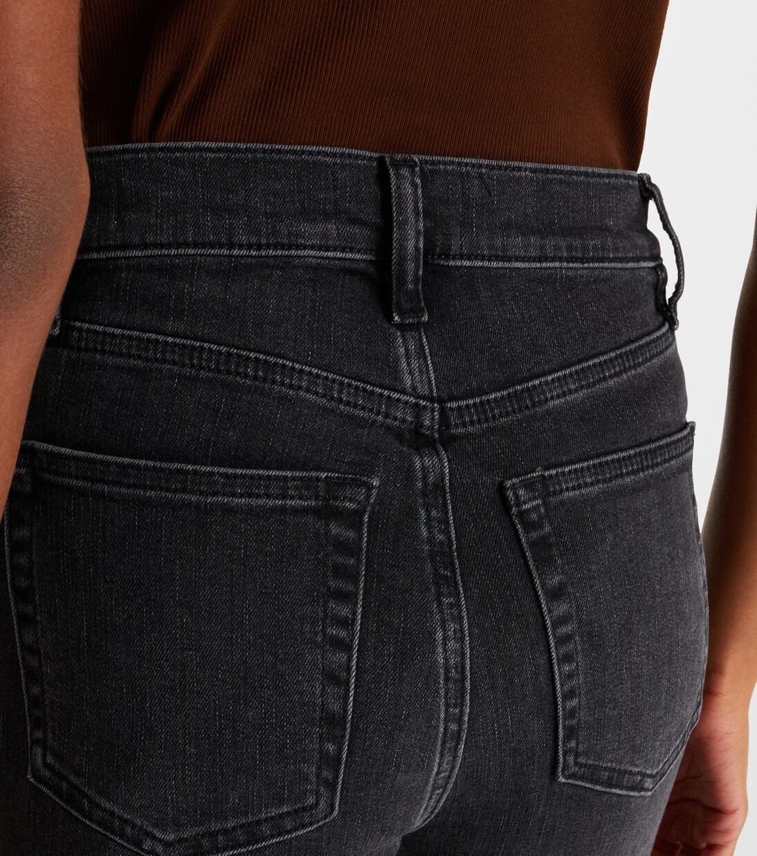 Jeans rectos Le Sleek de tiro alto cropped | Frame
