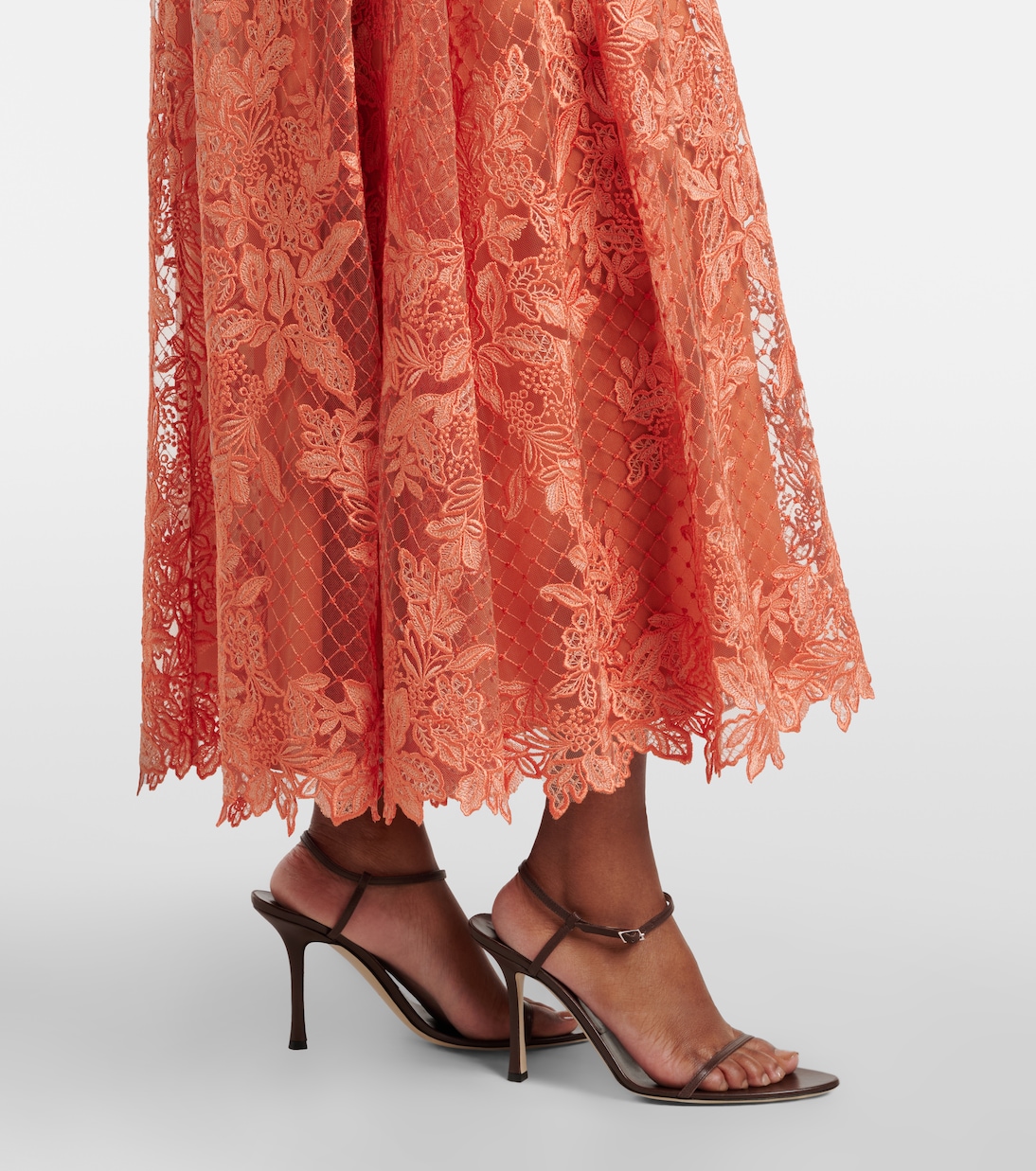 Embroidered lace and tulle cocktail dress | Elie Saab