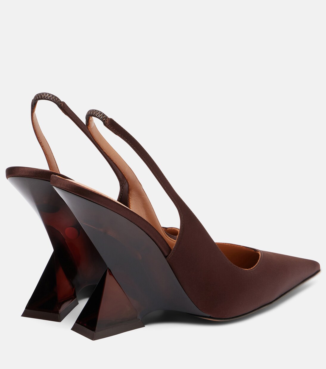 Satin slingback wedges | The Attico