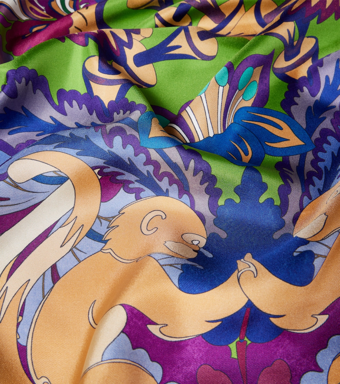 Printed silk twill scarf | La DoubleJ