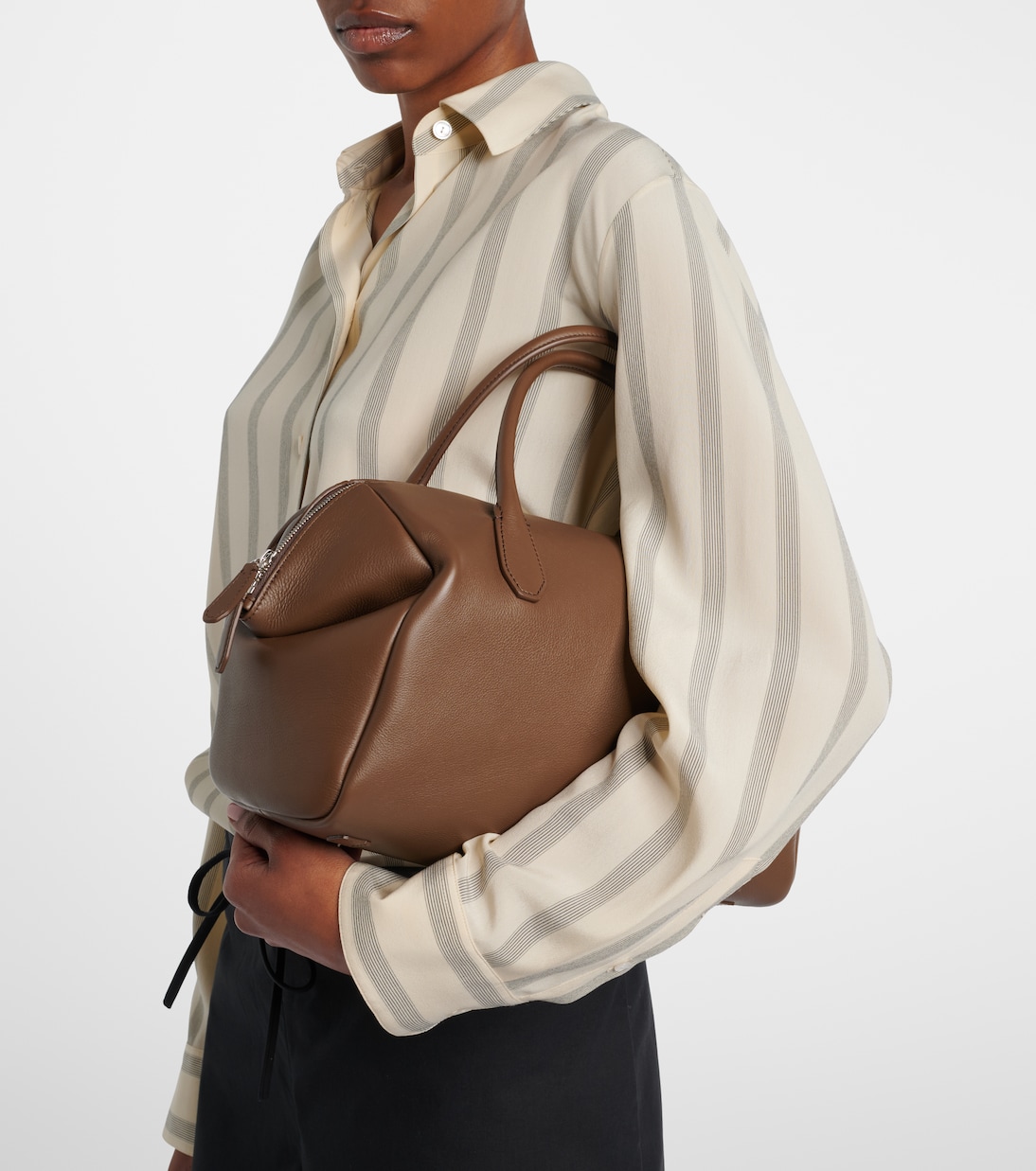 Faye leather top-handle bag | The Row