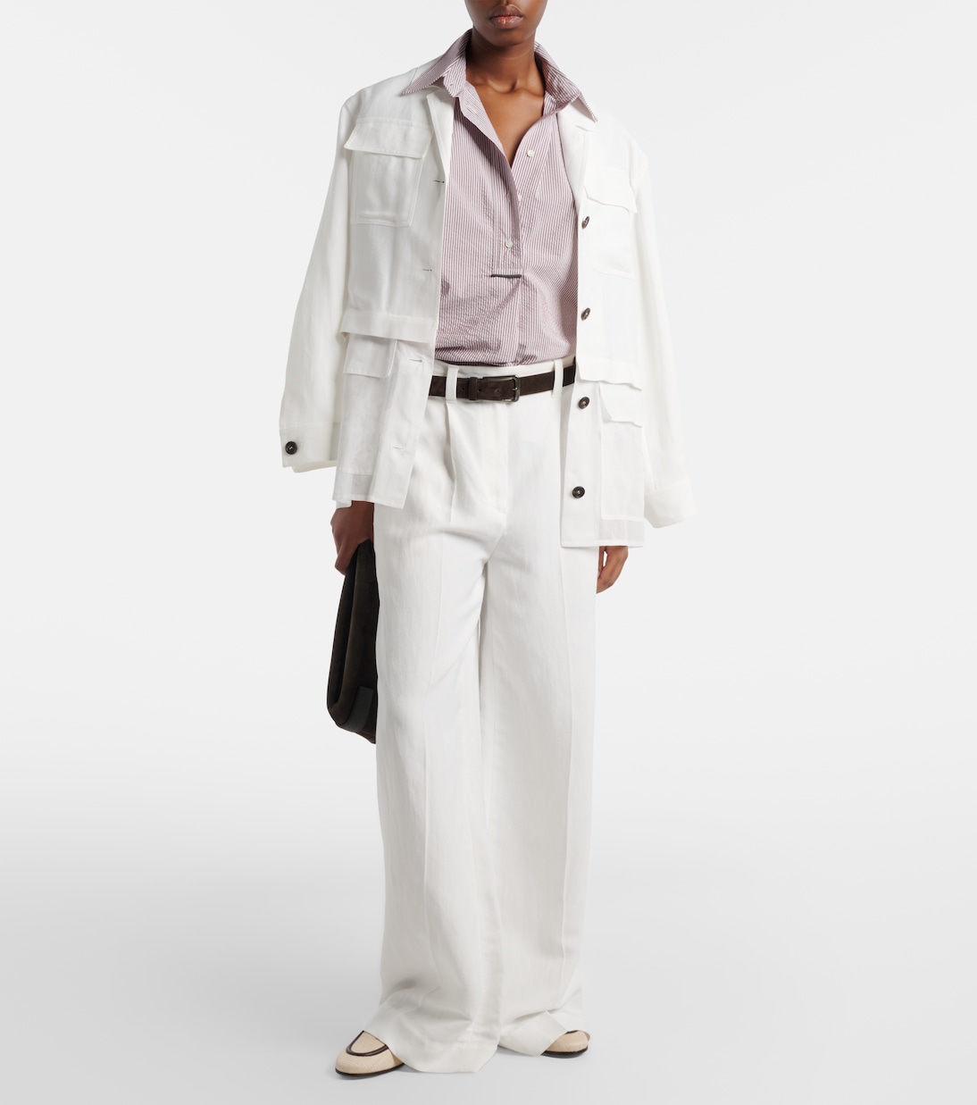 条纹棉质混纺上衣 | Brunello Cucinelli