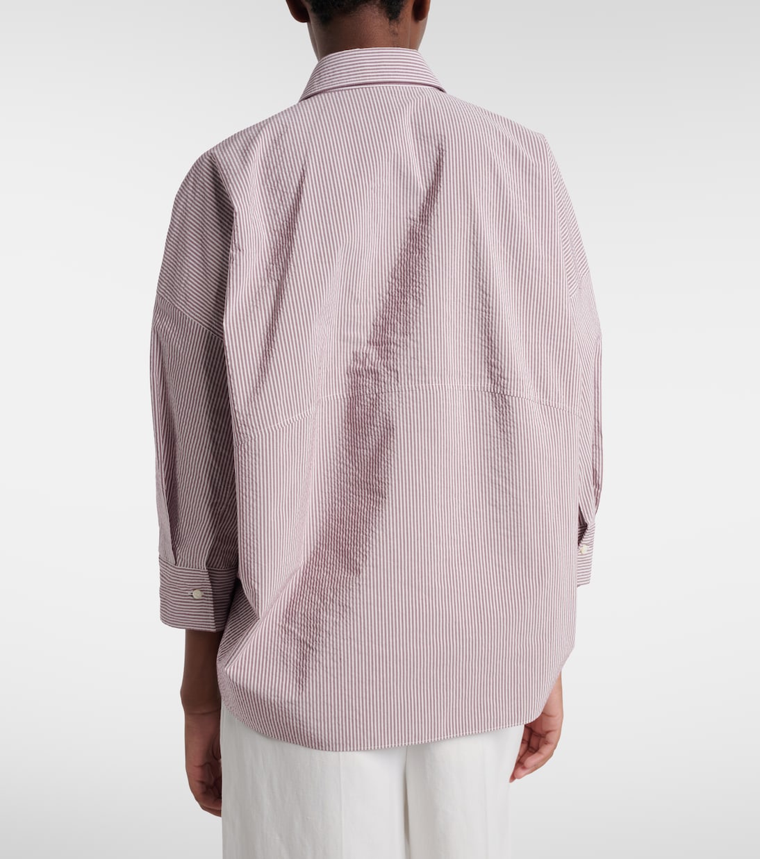 条纹棉质混纺上衣 | Brunello Cucinelli