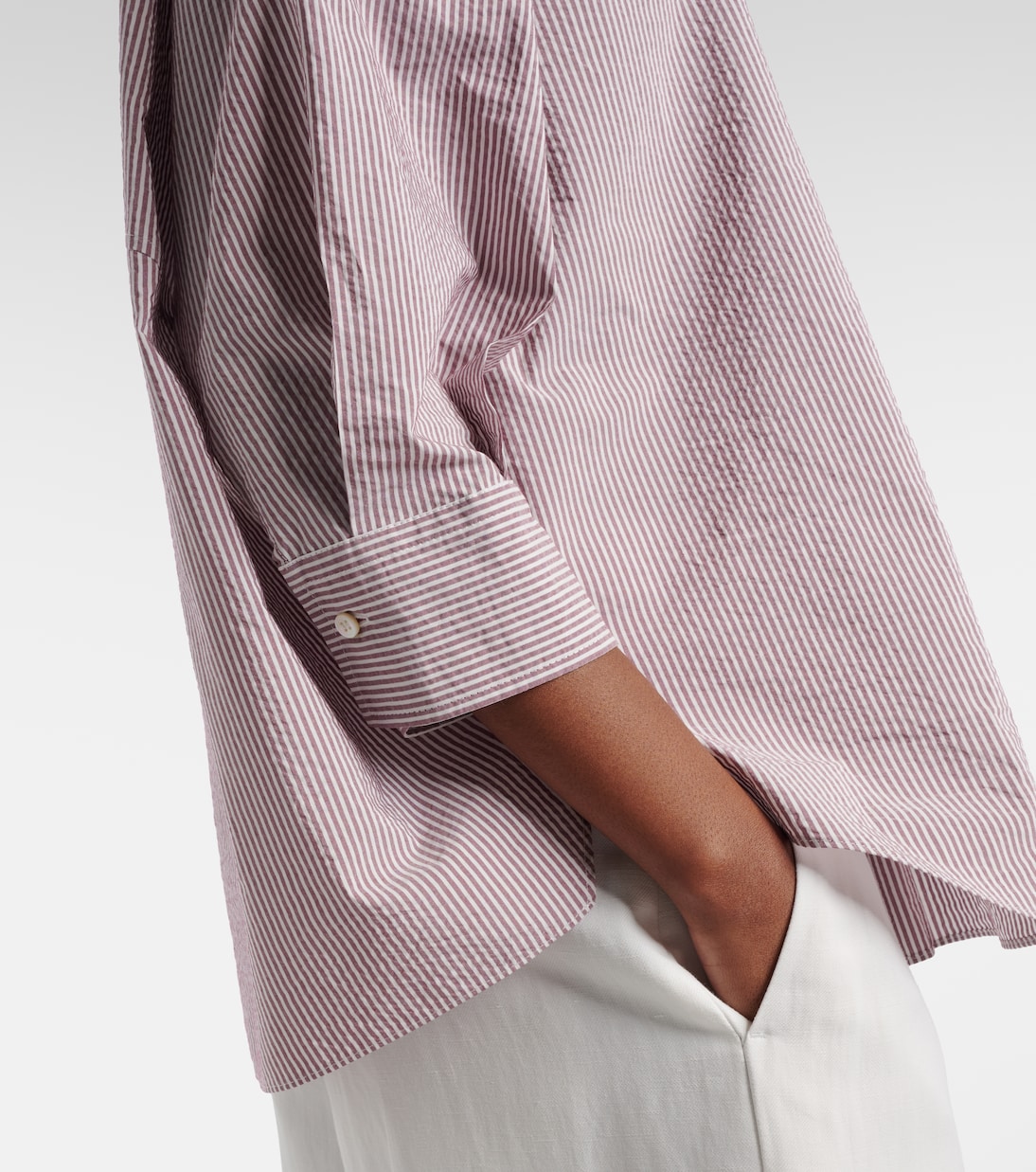 条纹棉质混纺上衣 | Brunello Cucinelli