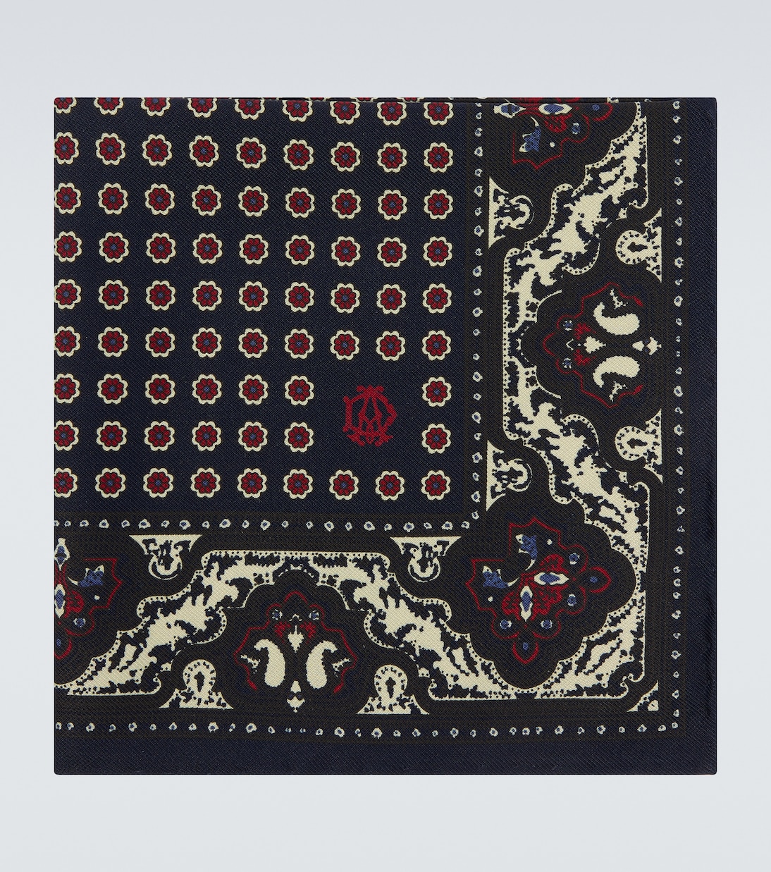 Printed silk pocket square | Dunhill