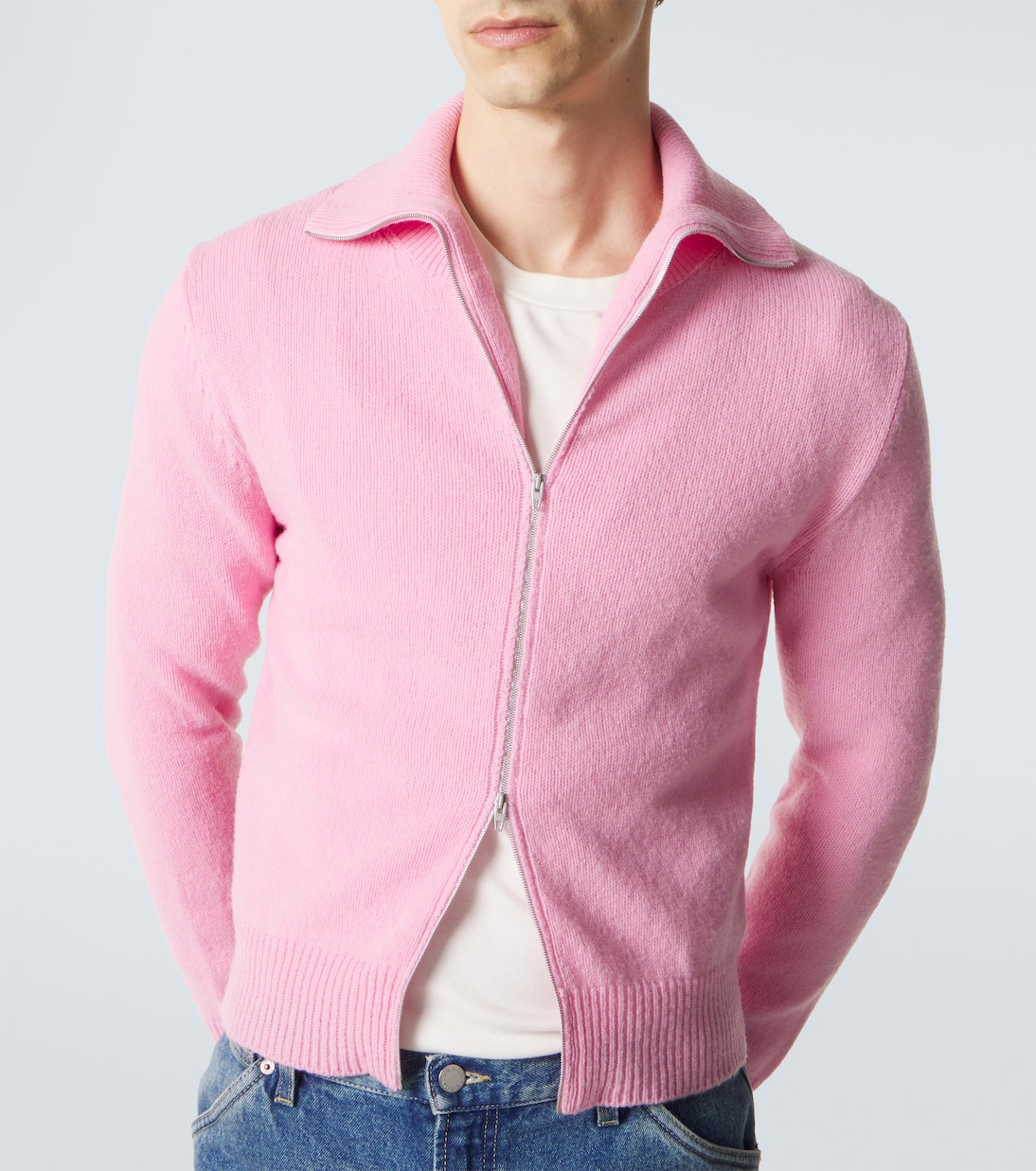 Wool-blend zip-up sweater | Jil Sander