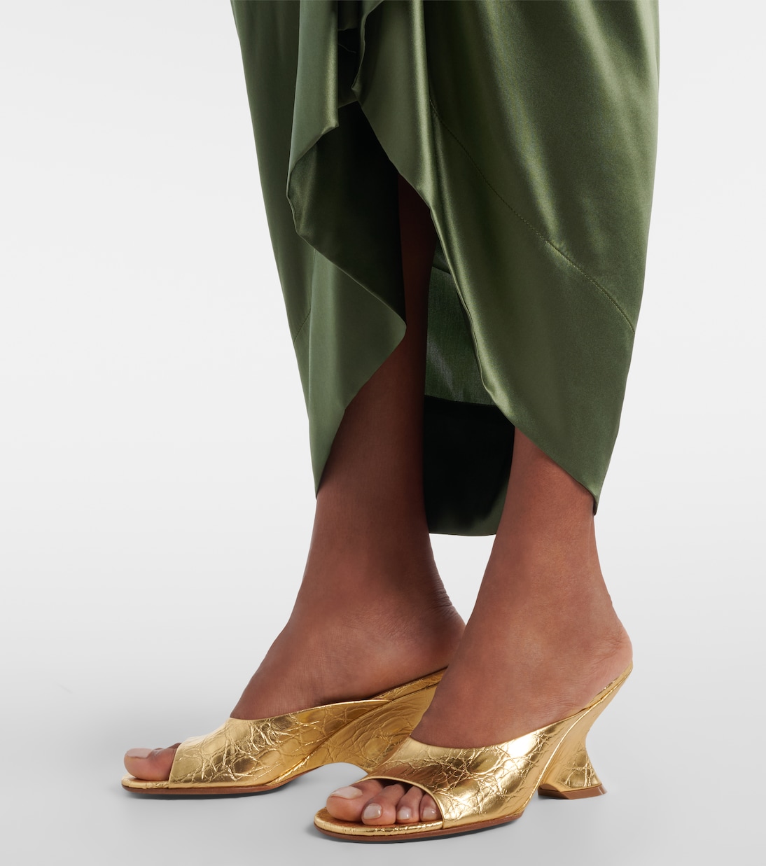Metallic leather sandals | Dries Van Noten