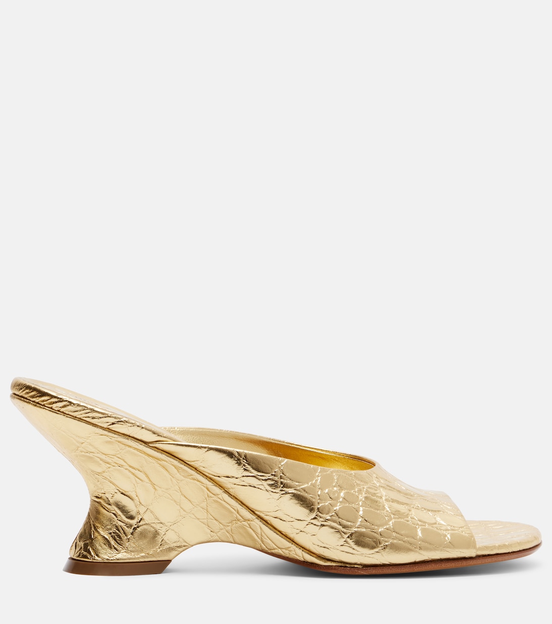 Metallic leather sandals | Dries Van Noten