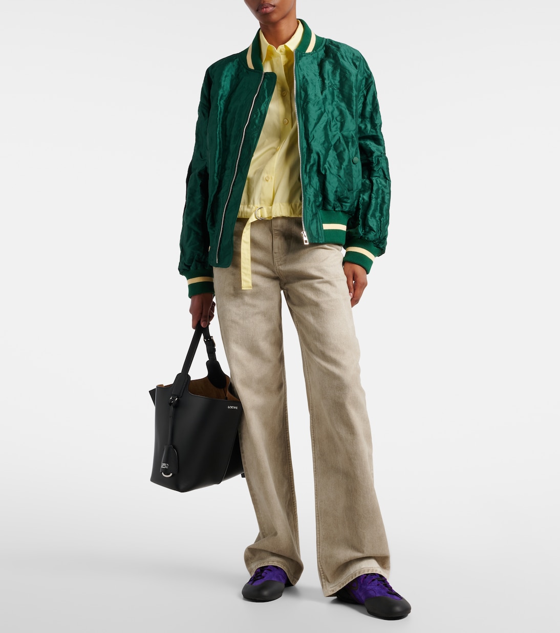 Double L taffeta bomber jacket | Loewe