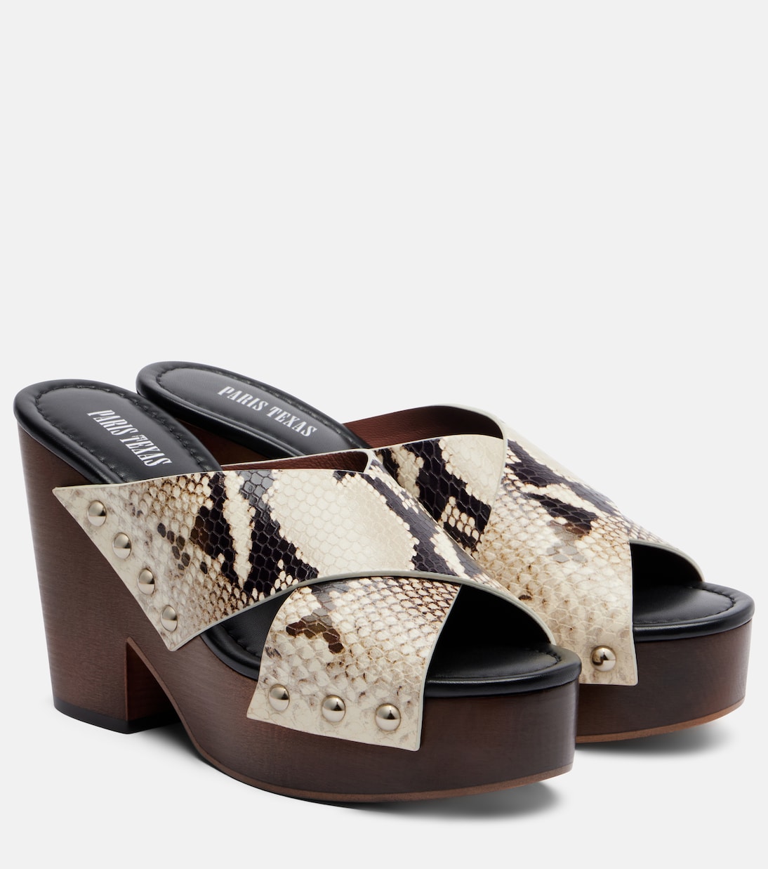 Marisol snake-effect leather platform sandals | Paris Texas