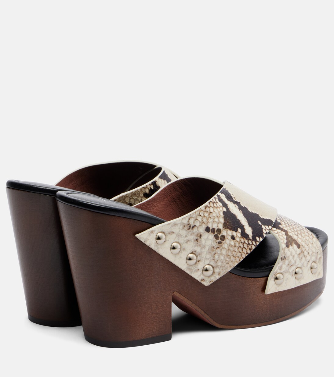 Marisol snake-effect leather platform sandals | Paris Texas