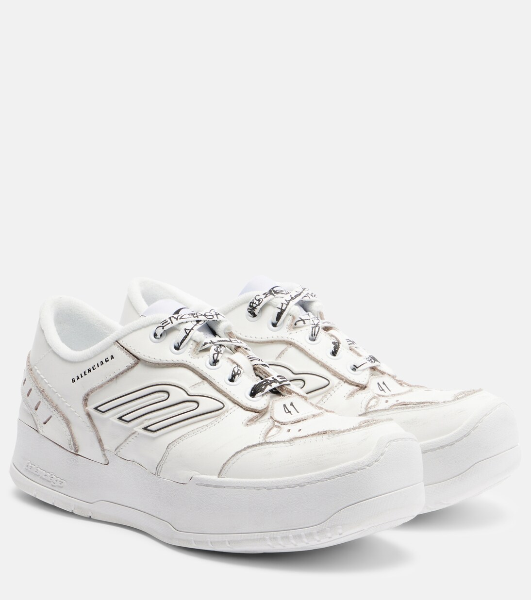 Plateau-Sneakers Hamptons aus Leder | Balenciaga