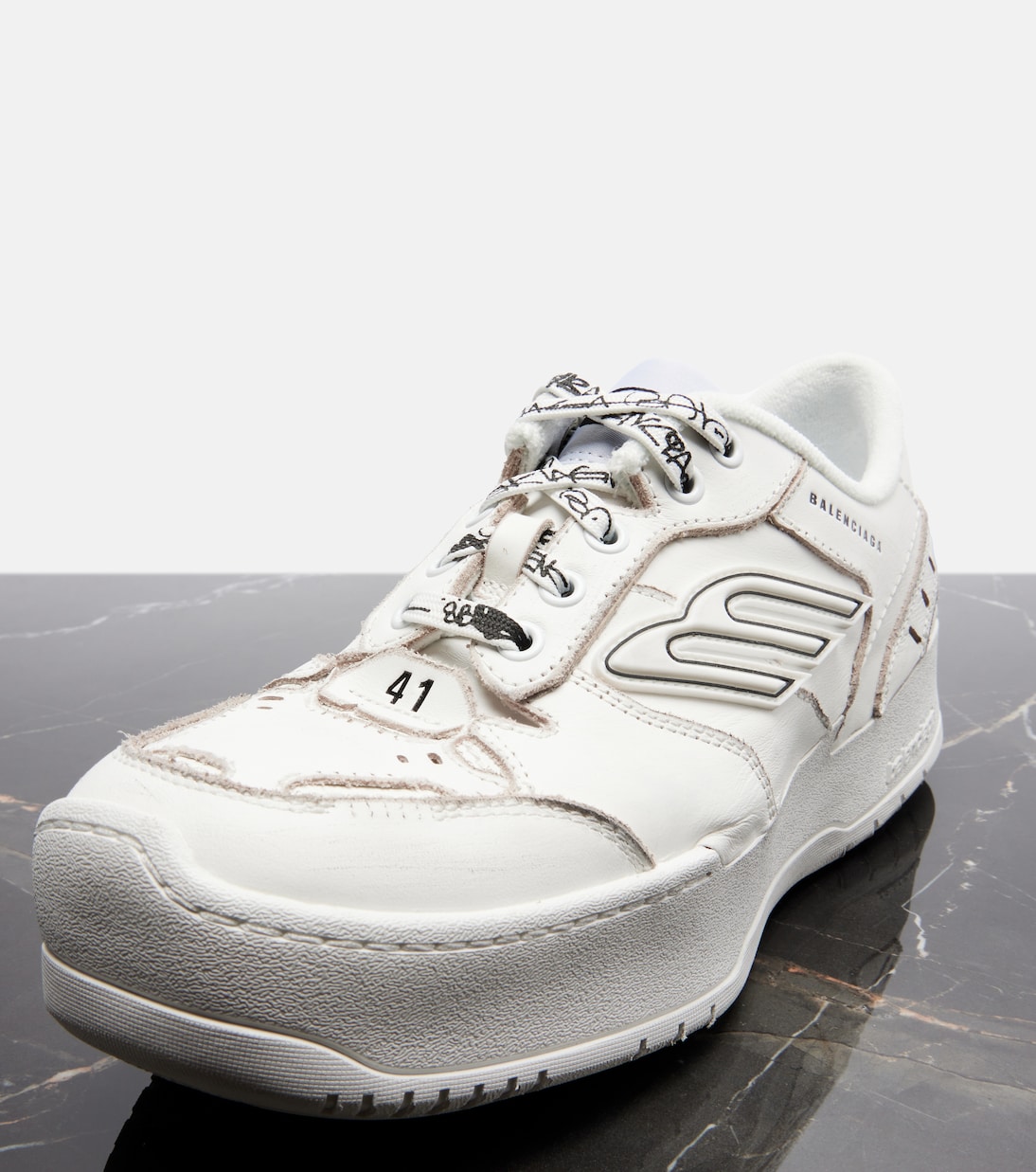 Plateau-Sneakers Hamptons aus Leder | Balenciaga