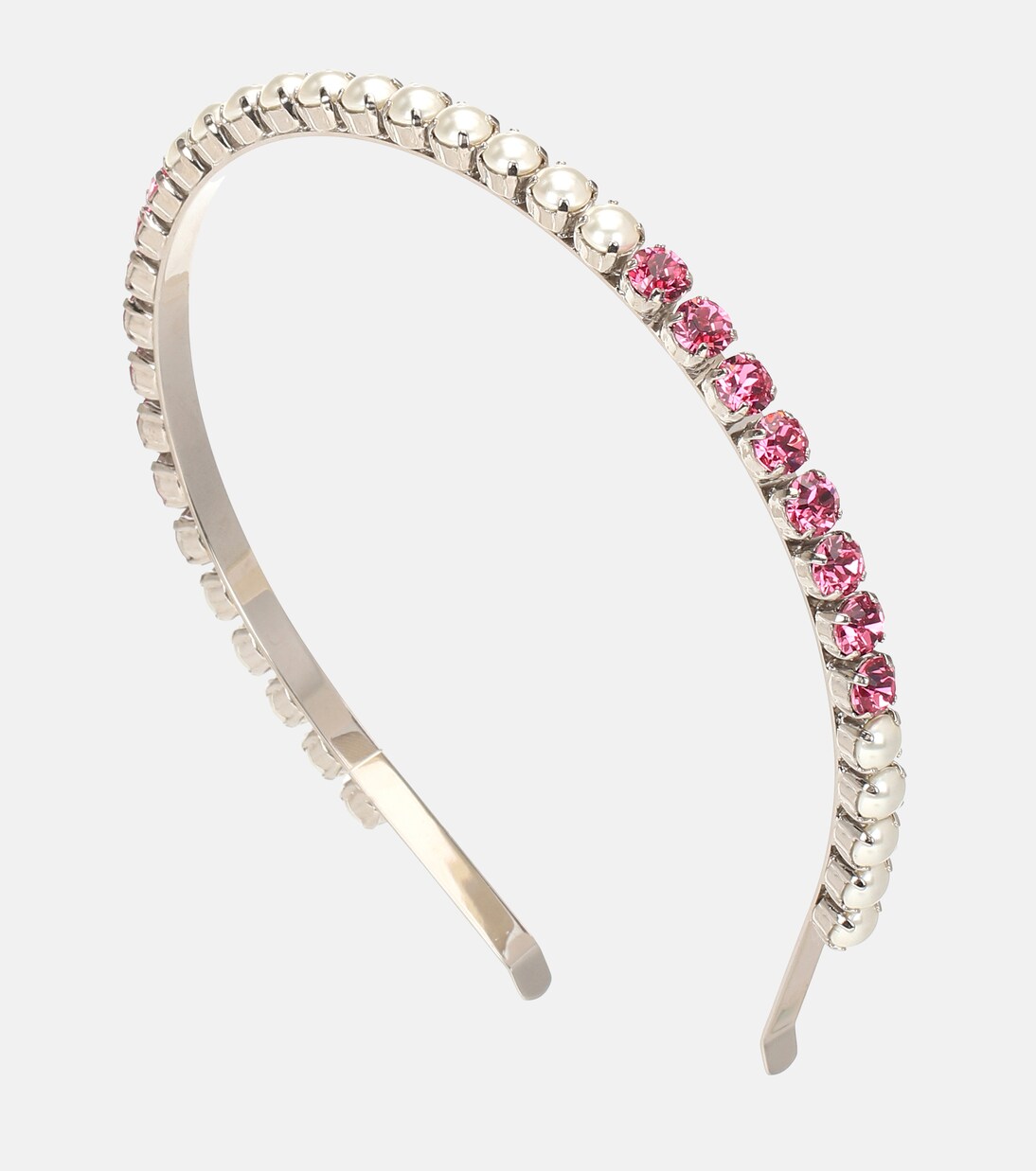 Cerchietto con perle e cristalli | Miu Miu
